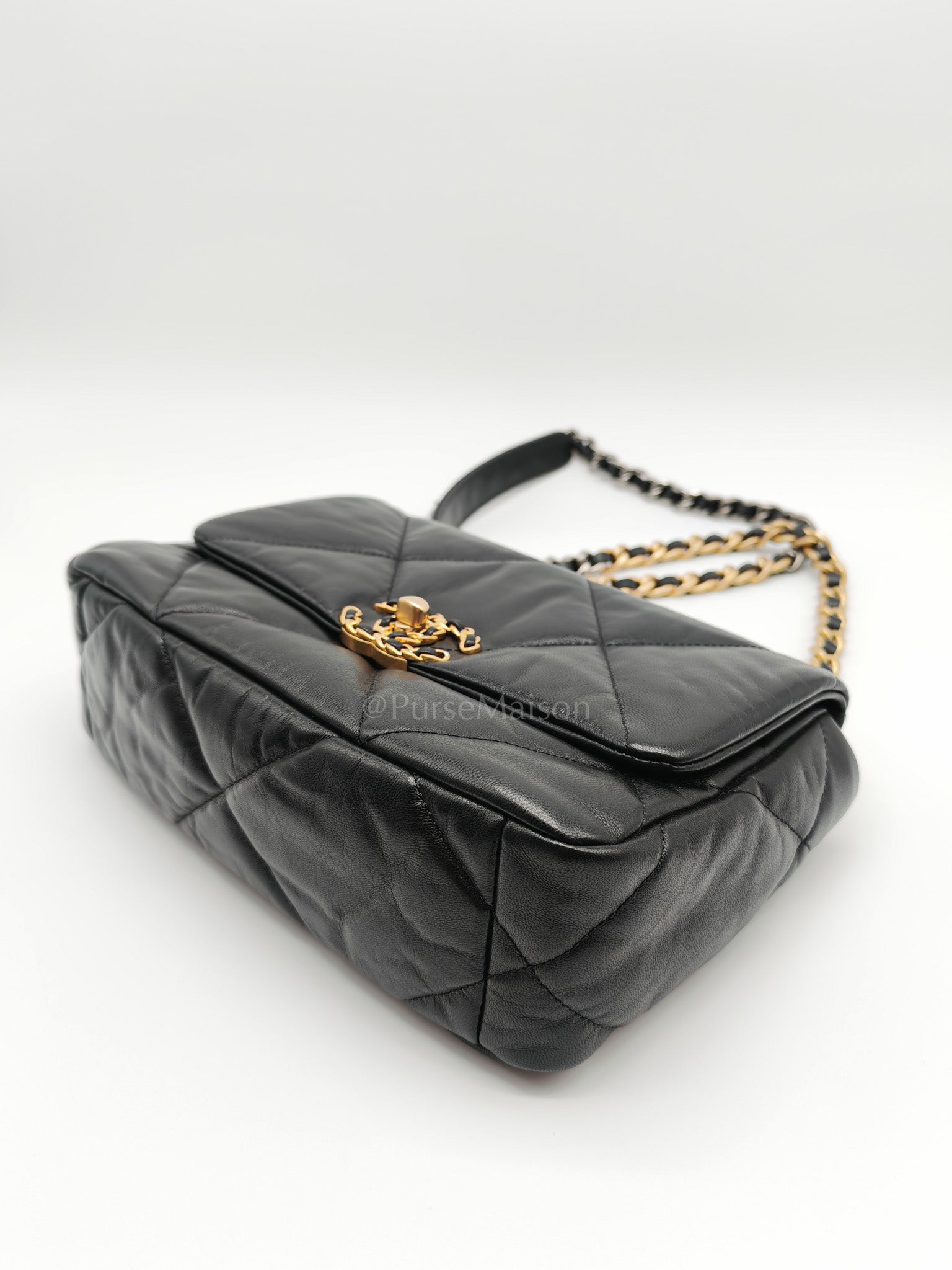 19 Small Black Lambskin Leather in Mix Hardware (Series 30) | Purse Maison Luxury Bags Shop