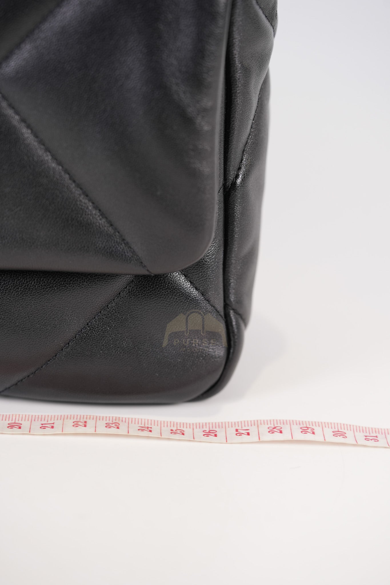 19 Small in Black Lambskin Leather & Mix Hardware Microchip | Purse Maison Luxury Bags Shop