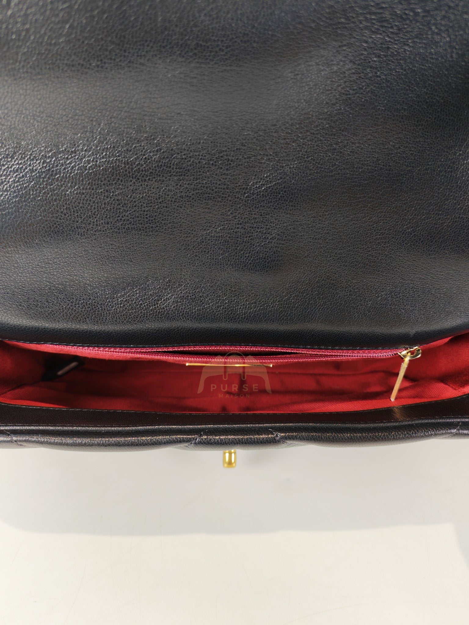 19 Small in Black Lambskin Leather & Mixed Hardware Series 29 | Purse Maison Luxury Bags Shop