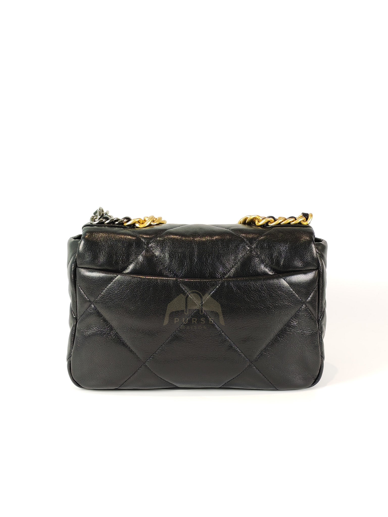 19 Small in Black Lambskin Leather & Mixed Hardware Series 29 | Purse Maison Luxury Bags Shop