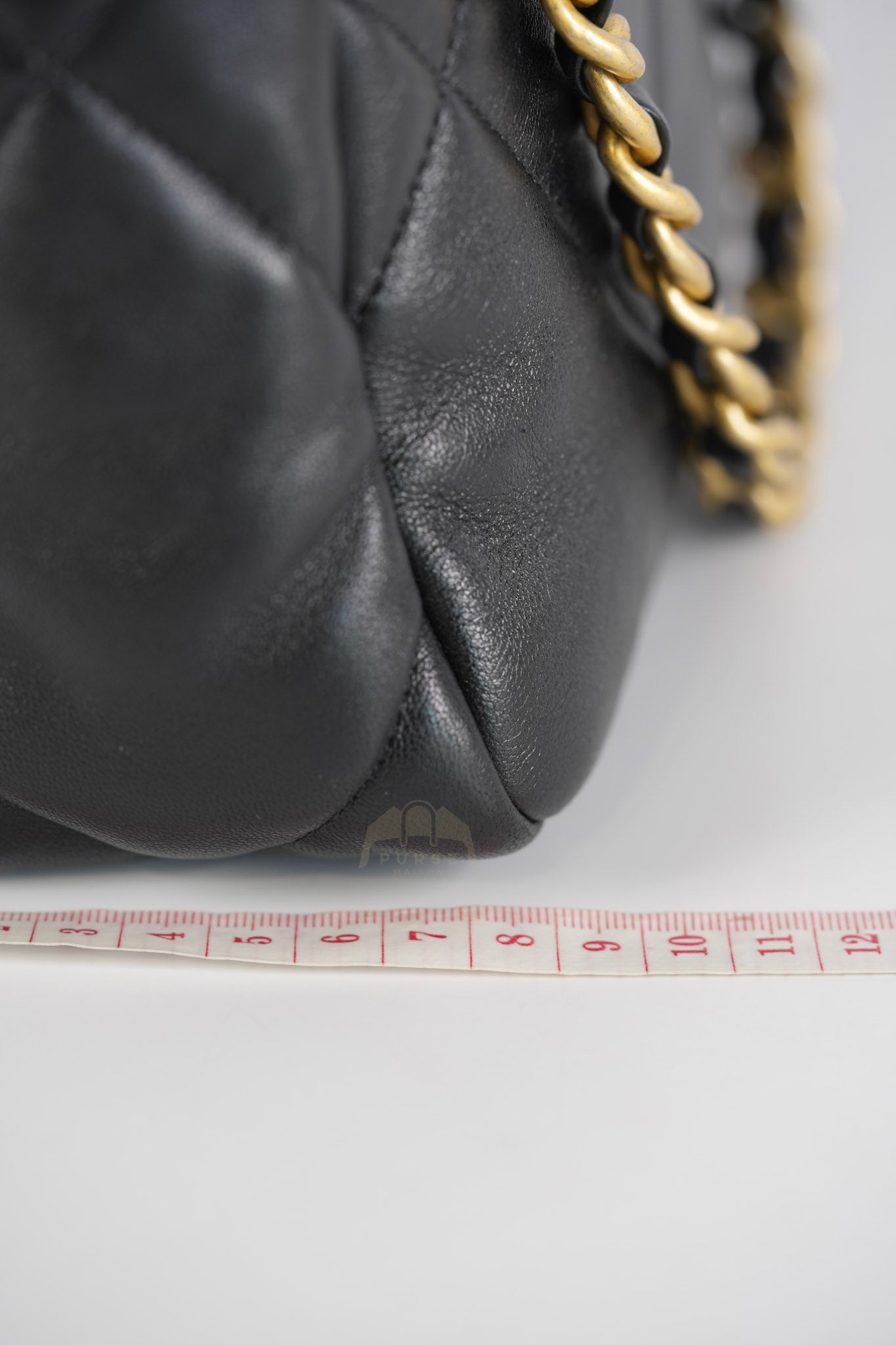 19 Small in Black Quilted Goatskin Leather and Mixed Hardware Series 31 | Purse Maison Luxury Bags Shop