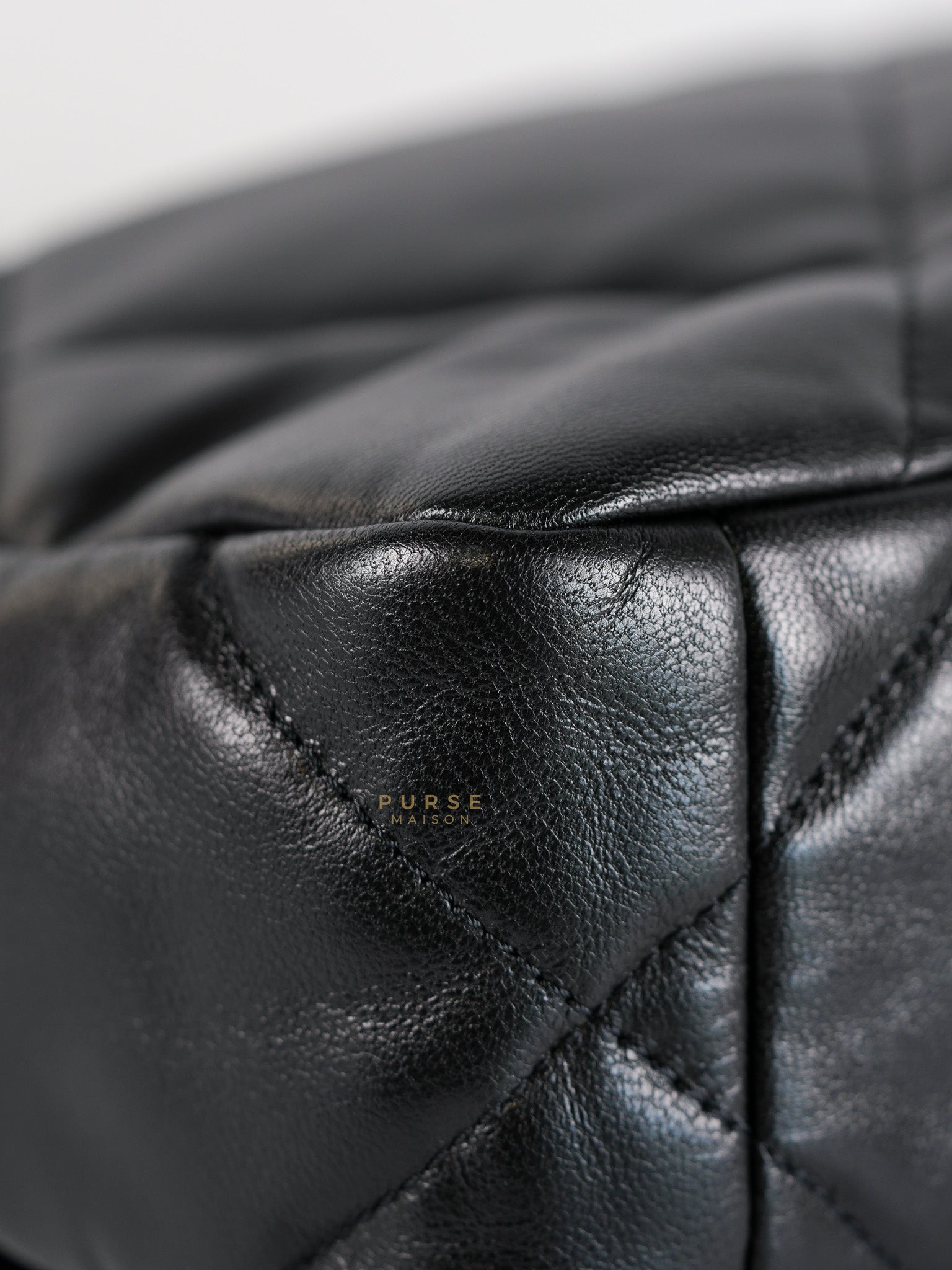 19 Small in Black Quilted Lambskin Leather in Mix Hardware Series 30 | Purse Maison Luxury Bags Shop