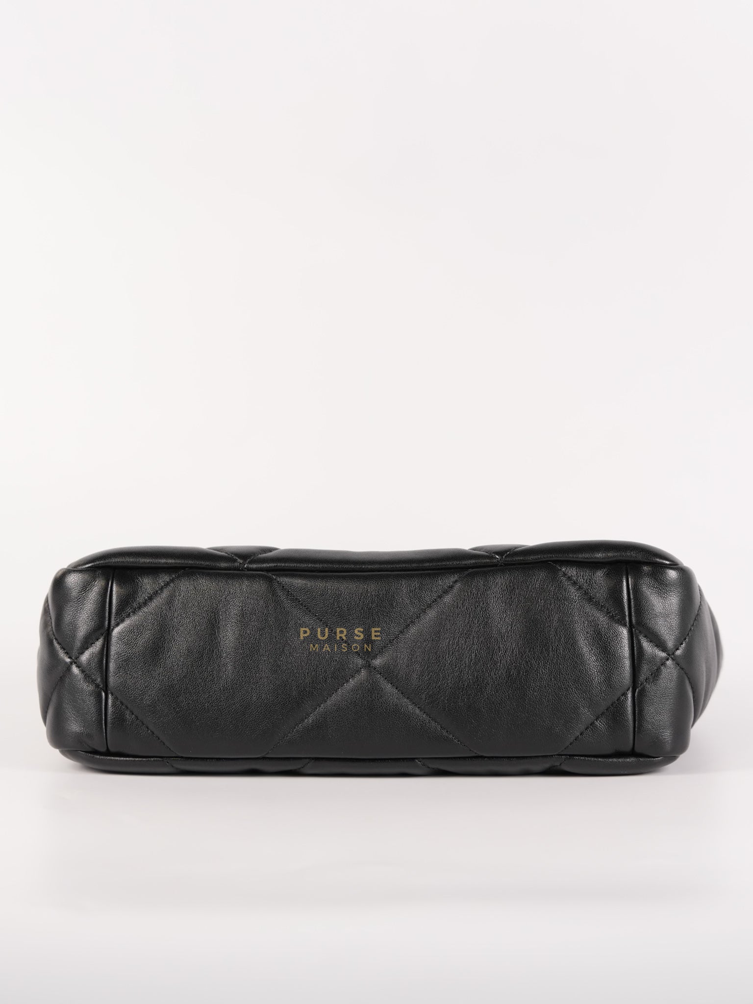 19 Small in Black Quilted Lambskin Leather in Mixed Hardware Microchip | Purse Maison Luxury Bags Shop