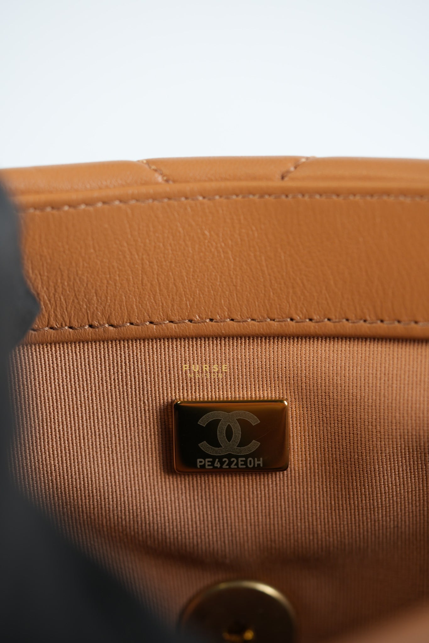 C19 Small in Caramel Lambskin Leather & Mixed Hardware (Microchip) | Purse Maison Luxury Bags Shop