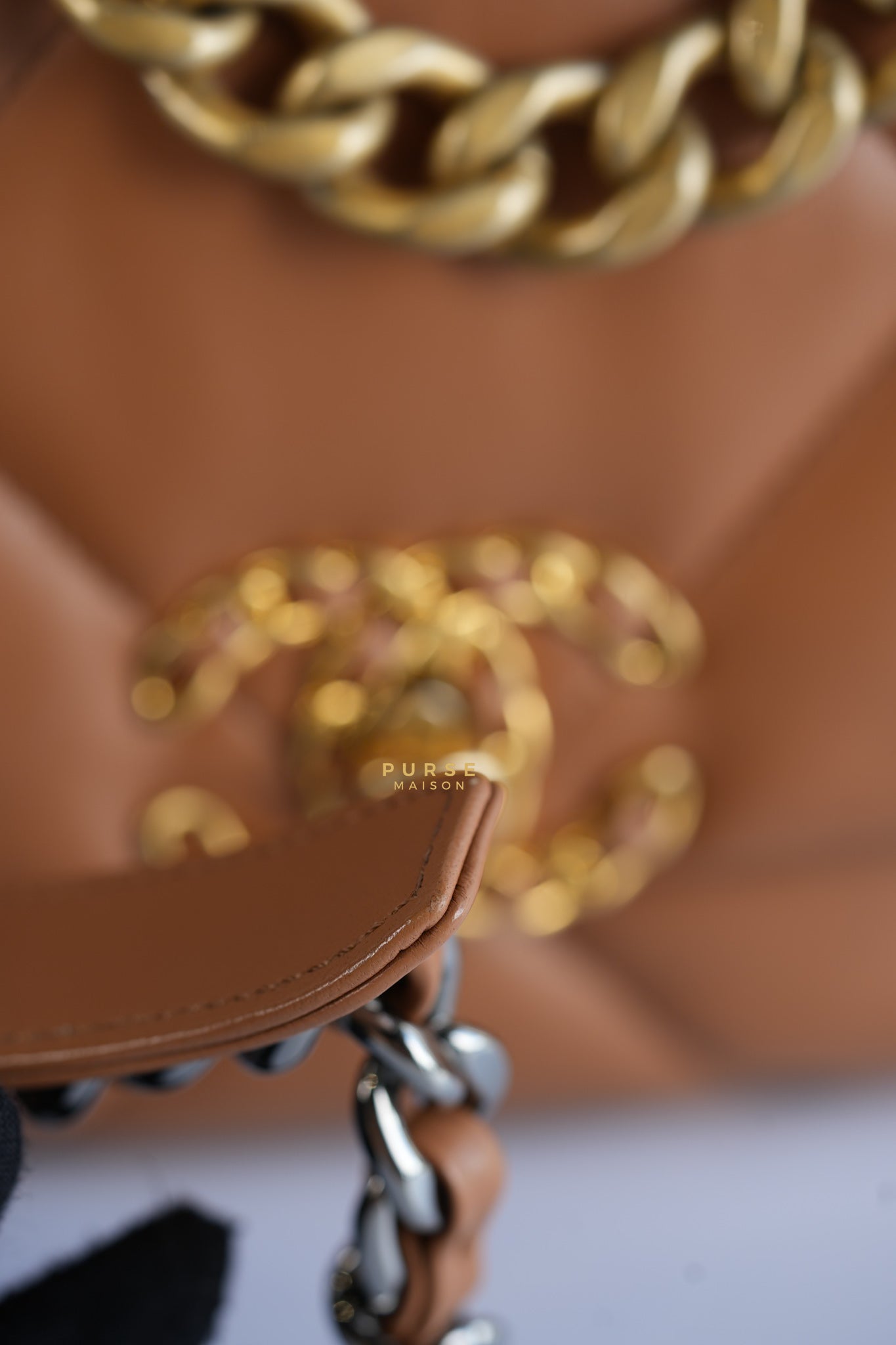 C19 Small in Caramel Lambskin Leather & Mixed Hardware (Microchip) | Purse Maison Luxury Bags Shop