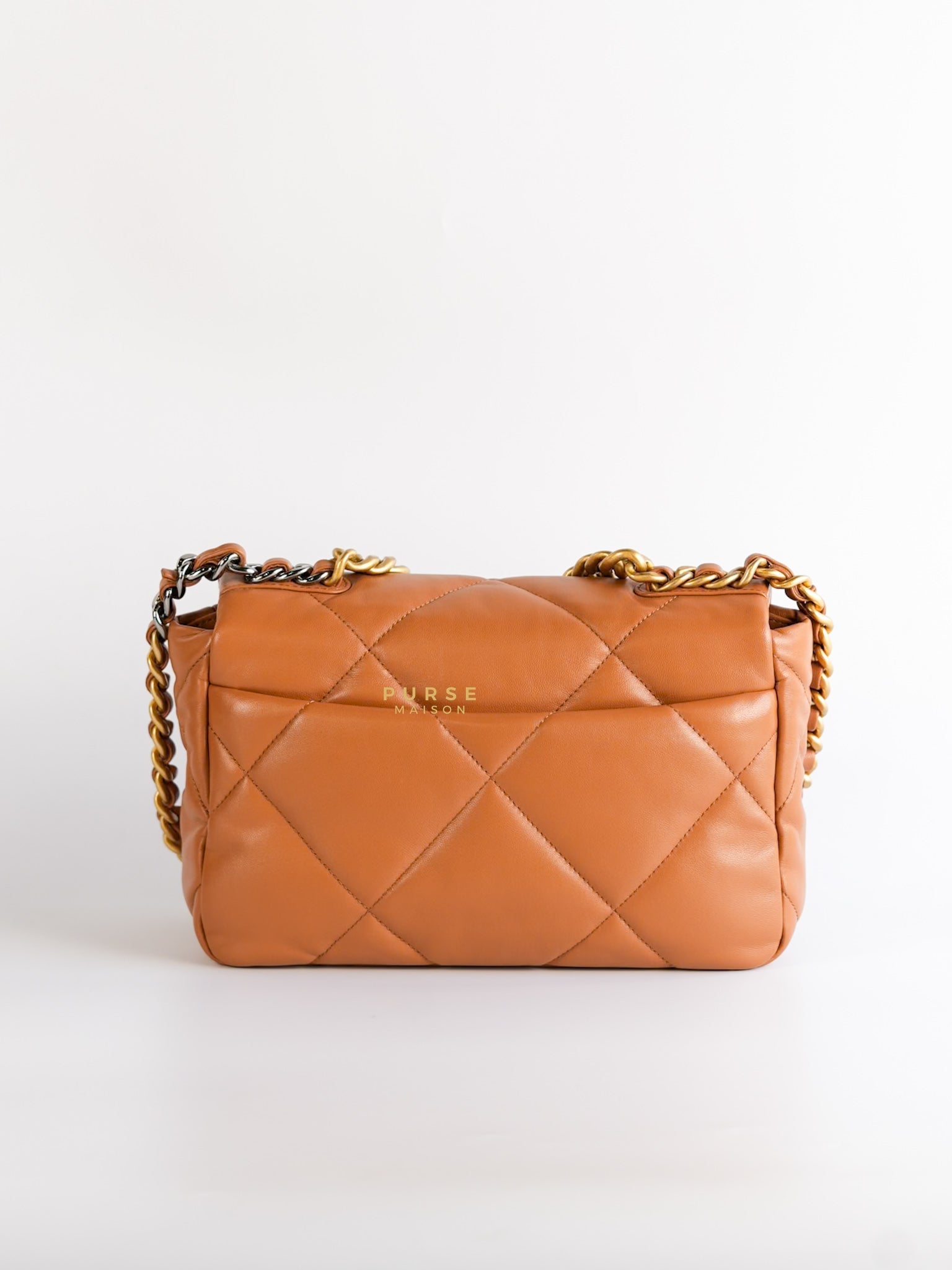 C19 Small in Caramel Lambskin Leather & Mixed Hardware (Microchip) | Purse Maison Luxury Bags Shop