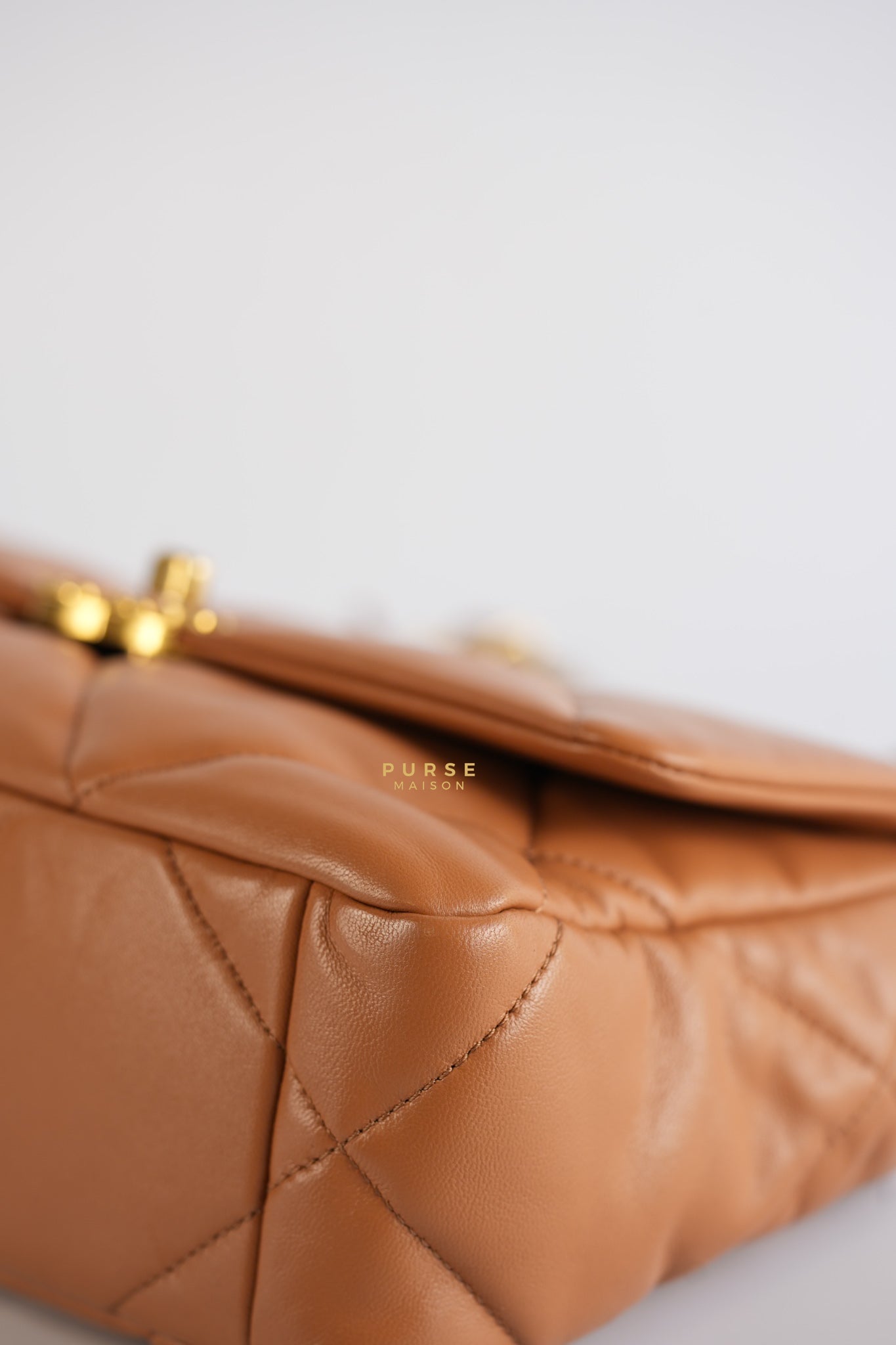 C19 Small in Caramel Lambskin Leather & Mixed Hardware (Microchip) | Purse Maison Luxury Bags Shop