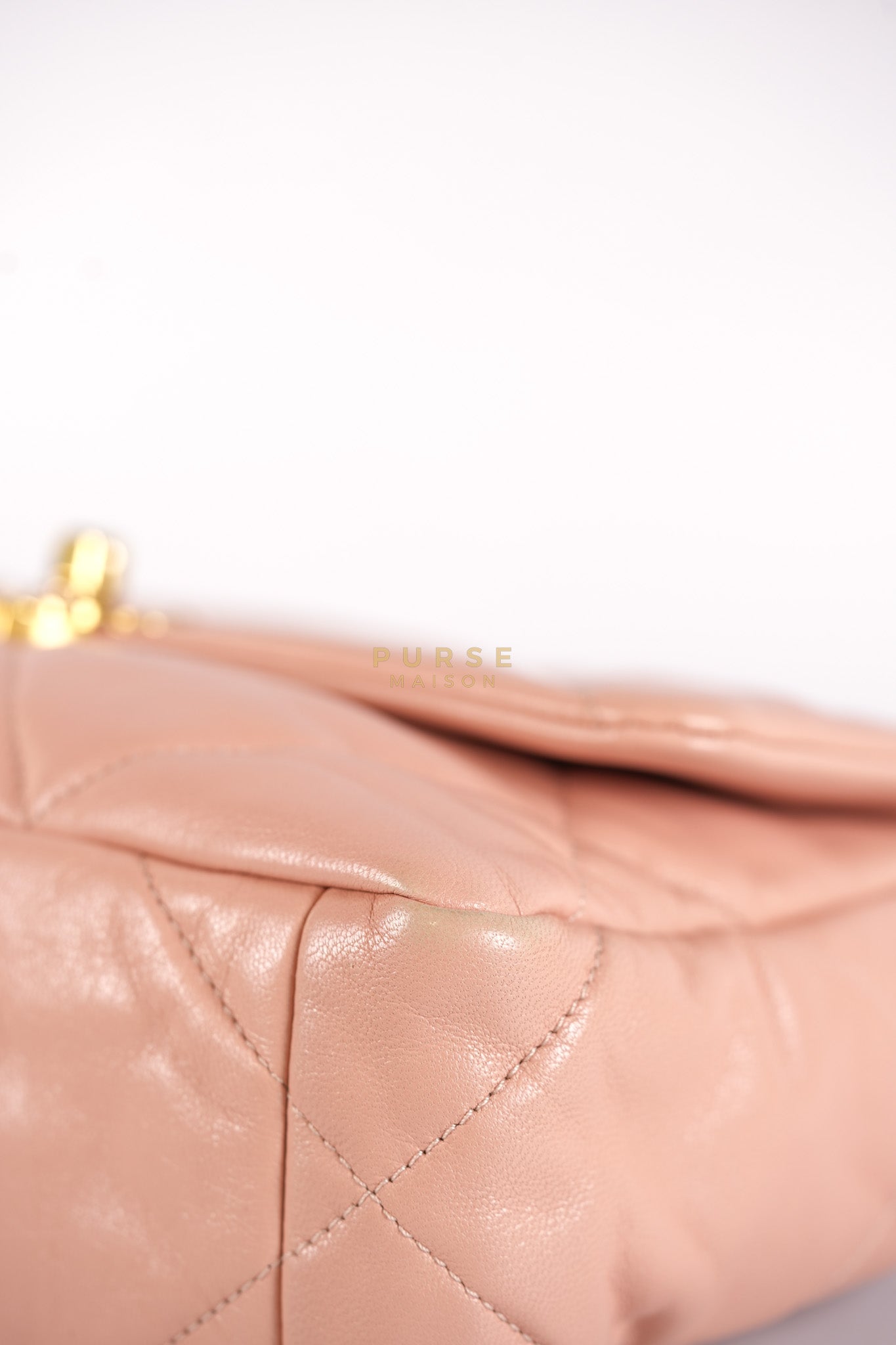 19 Small in Pink Quilted Lambskin Leather and Mixed Hardware Series 29 | Purse Maison Luxury Bags Shop
