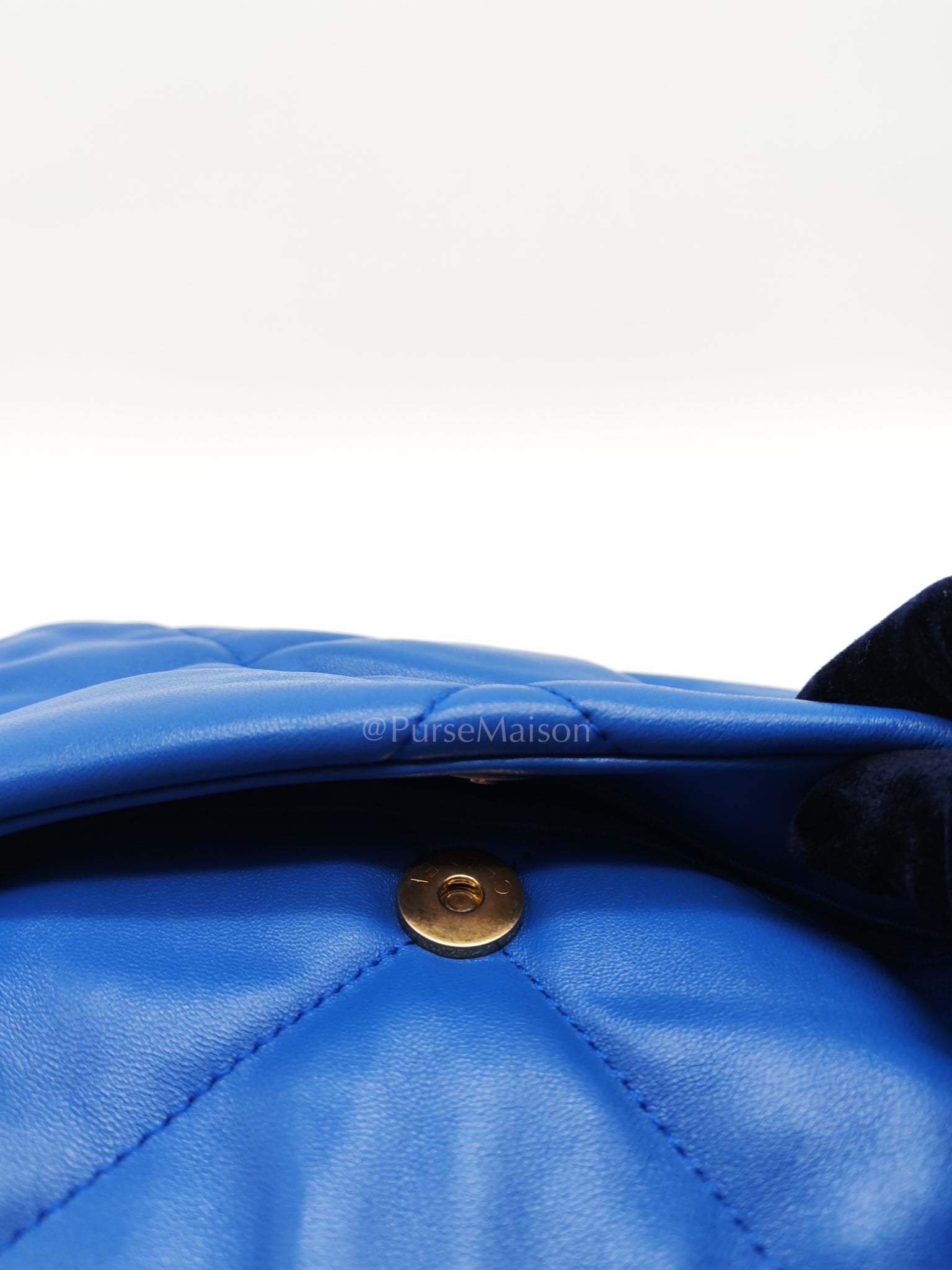 19 Small in Royal Blue Quilted Lambskin Leather and Mixed Hardware (Microchip) | Purse Maison Luxury Bags Shop