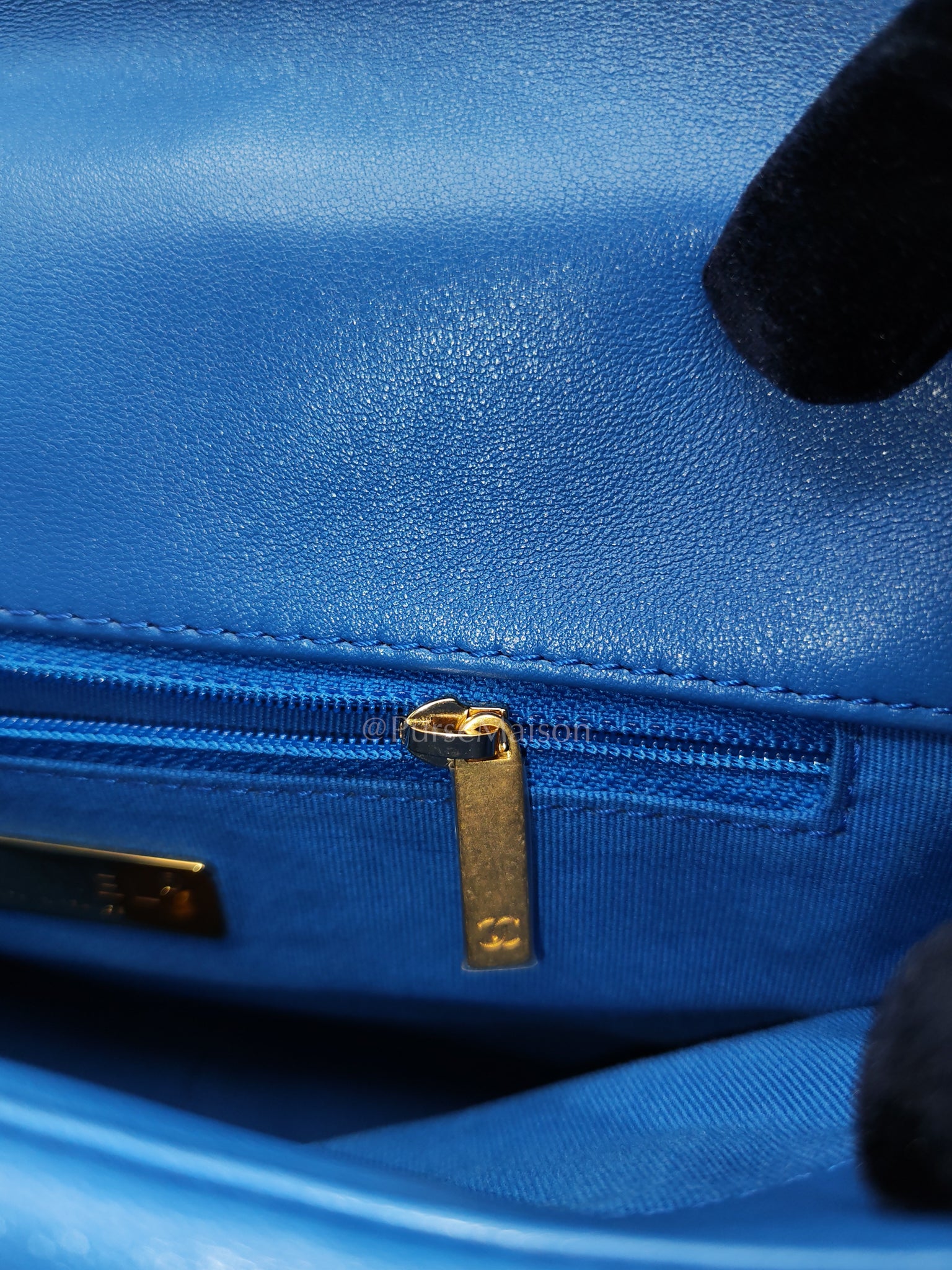 19 Small in Royal Blue Quilted Lambskin Leather and Mixed Hardware (Microchip) | Purse Maison Luxury Bags Shop