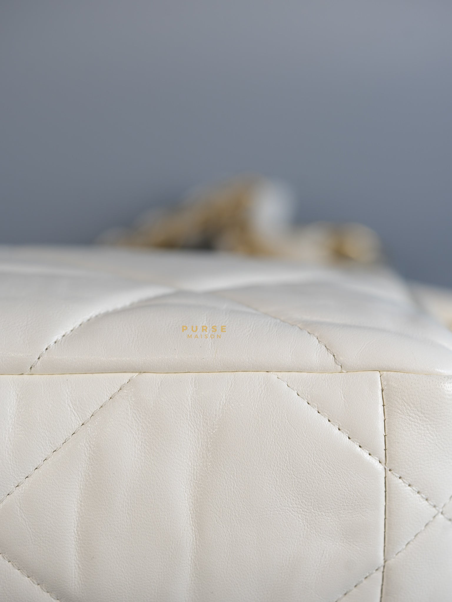 C19 Small in White Lambskin Leather & Mixed Hardware (Microchip) | Purse Maison Luxury Bags Shop