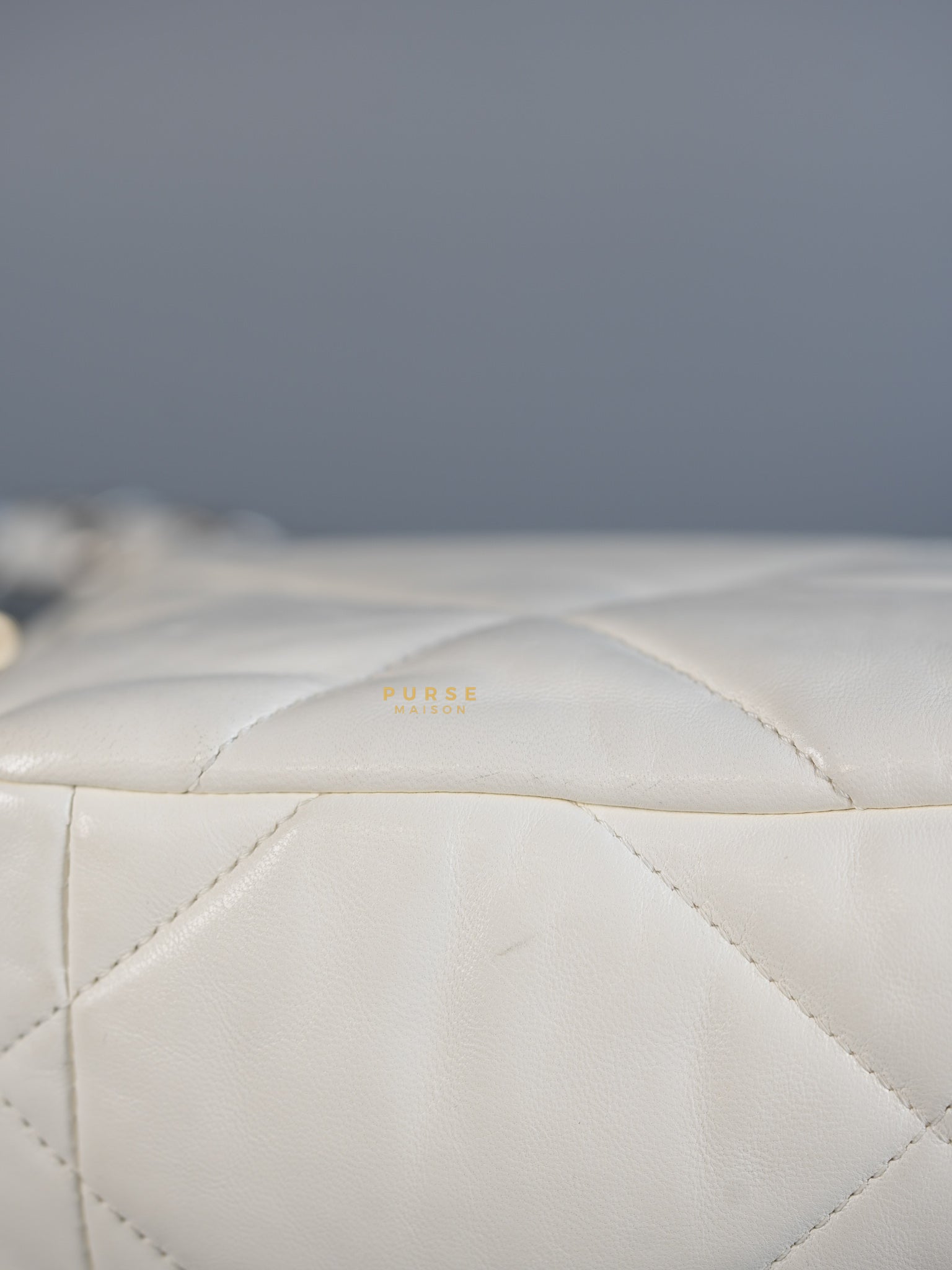 C19 Small in White Lambskin Leather & Mixed Hardware (Microchip) | Purse Maison Luxury Bags Shop