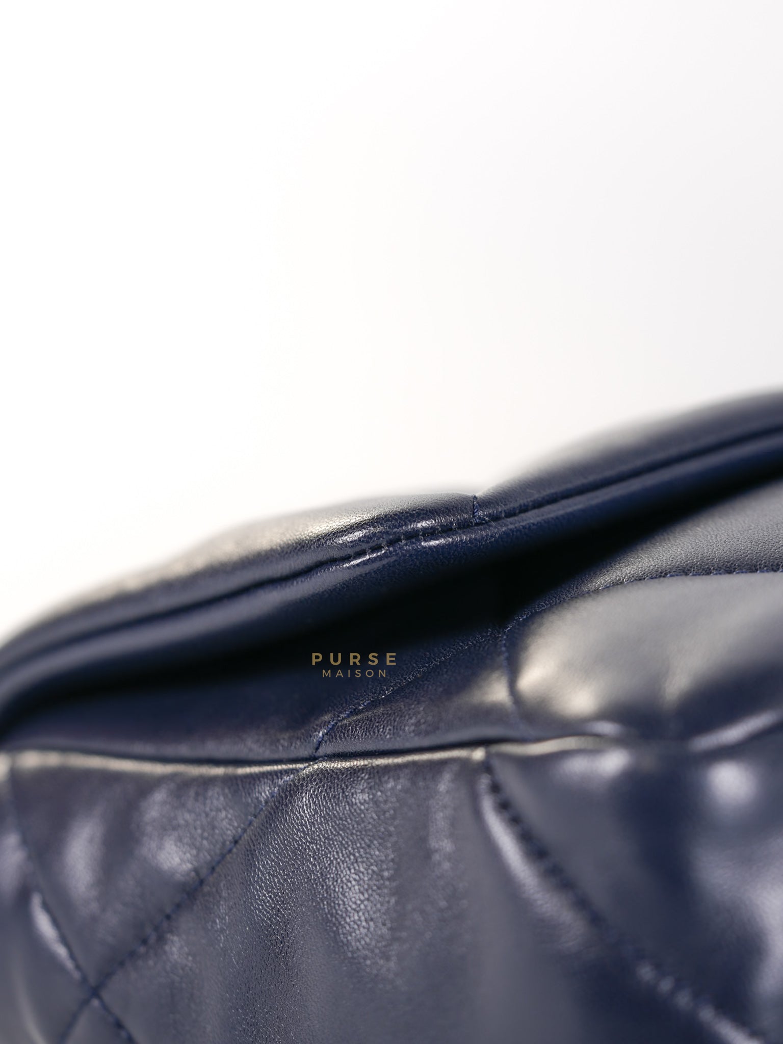 19 Small Navy Blue Lambskin Leather Mix Hardware Series 30 | Purse Maison Luxury Bags Shop