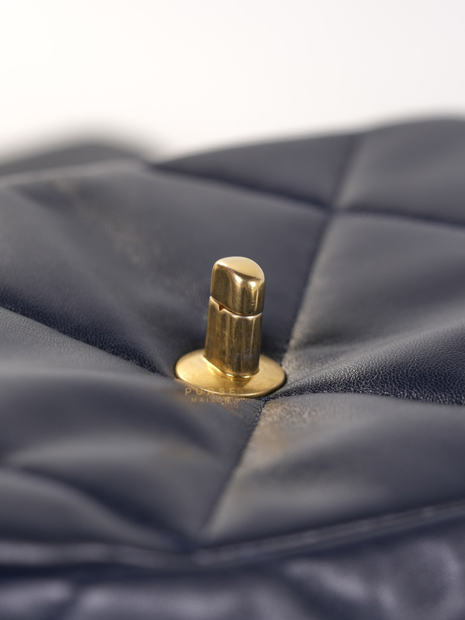 19 Small Navy Blue Lambskin Leather Mix Hardware Series 30 | Purse Maison Luxury Bags Shop