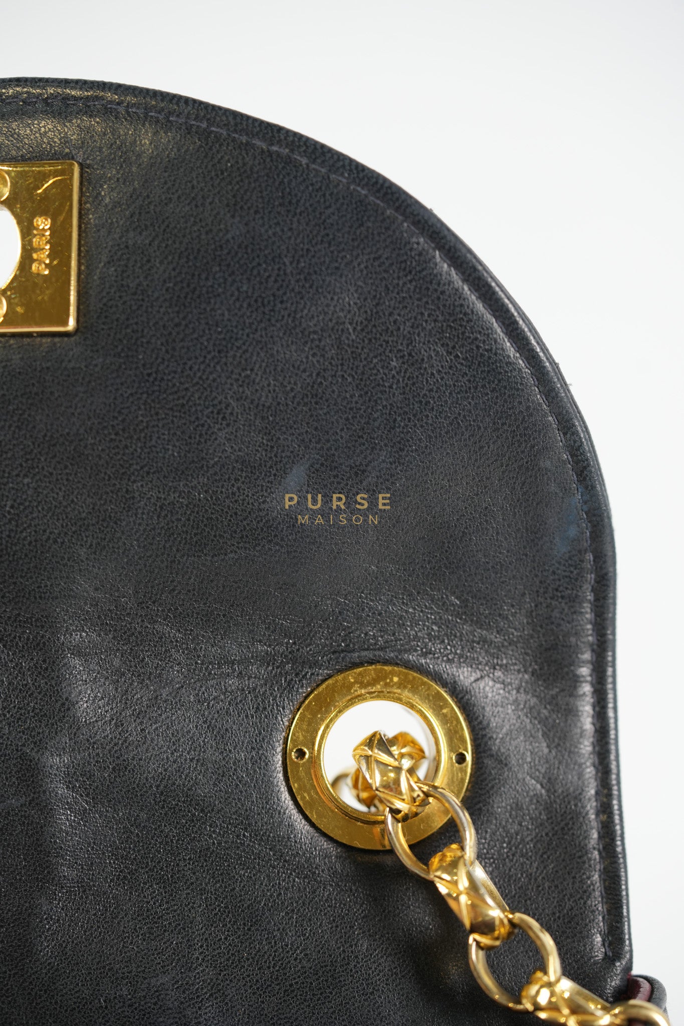 1992 Diamond Mini Bag in Black Quilted Lambskin Leather & Gold Hardware Series 23 | Purse Maison Luxury Bags Shop