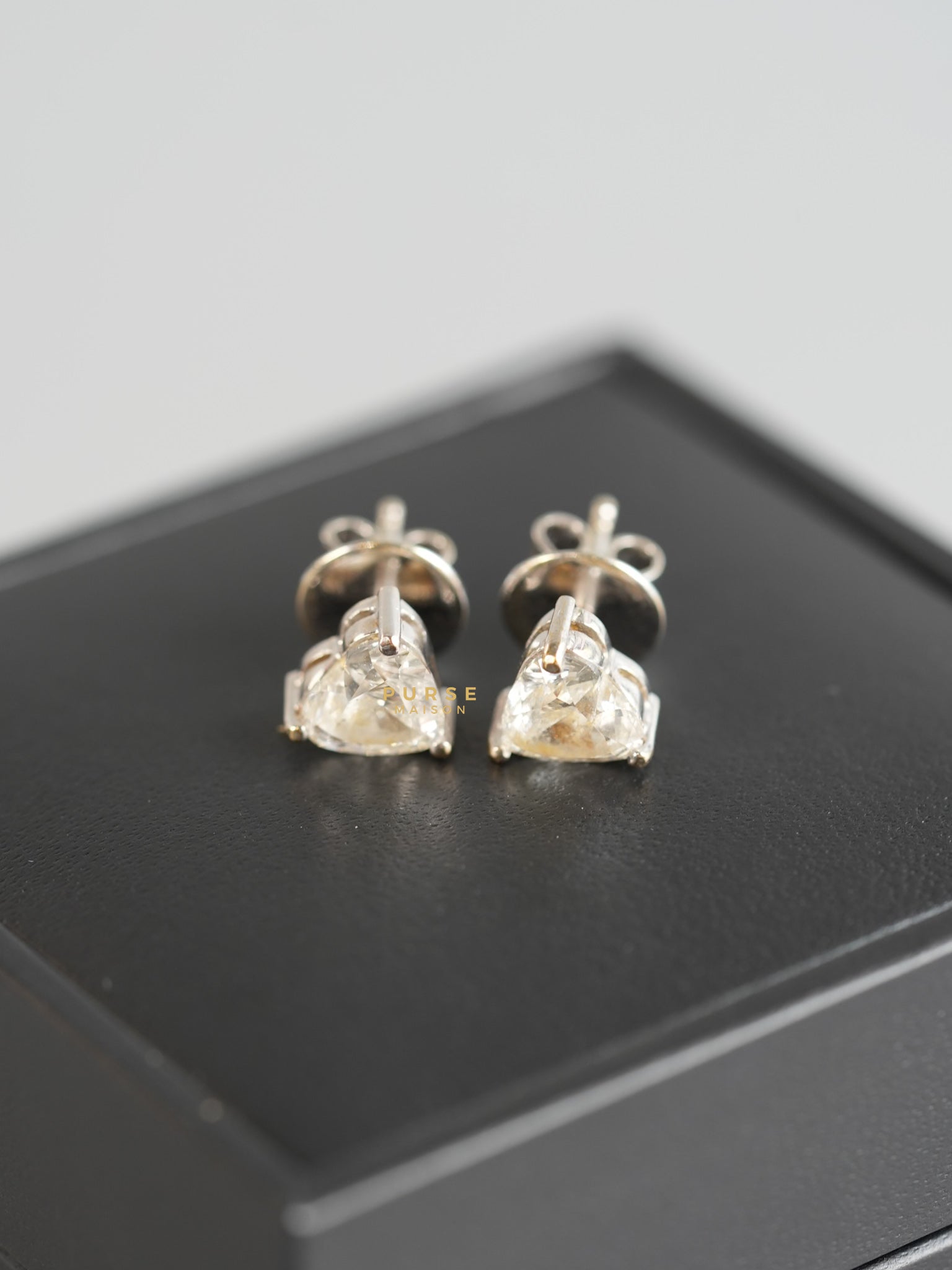 1.50 & 1.52 Carat Heart Brilliant Earrings GIA Diamonds | Purse Maison Luxury Bags Shop