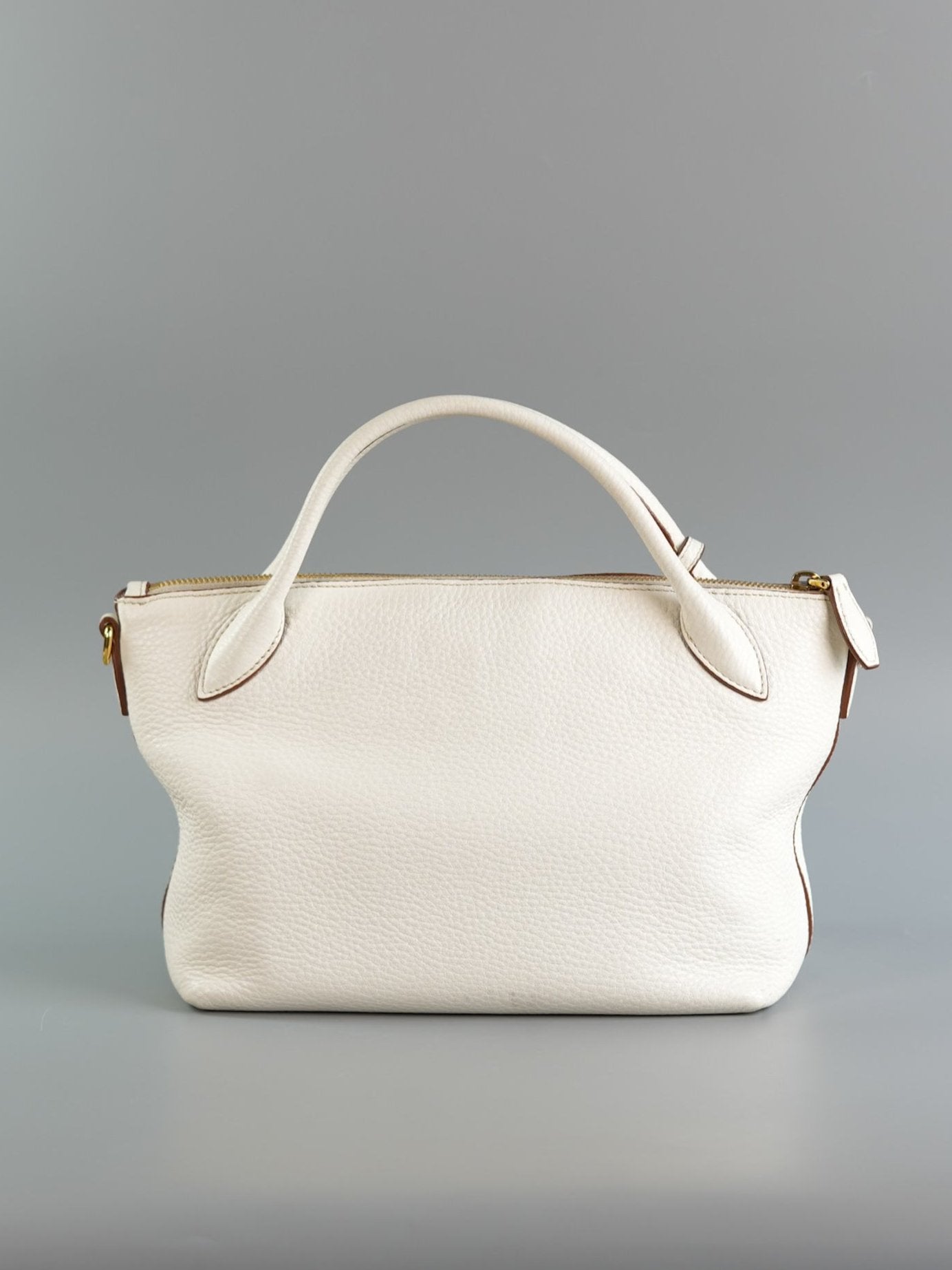 1BA111 Vitello Daino Bianca (White) Satchel Bag | Purse Maison Luxury Bags Shop