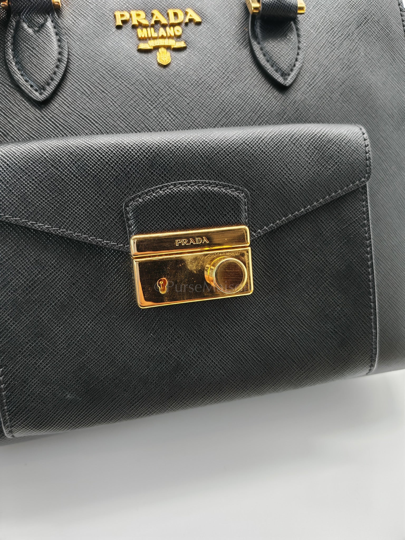1BA189 Borsa A Mano in Black Saffiano Crossbody Bag | Purse Maison Luxury Bags Shop