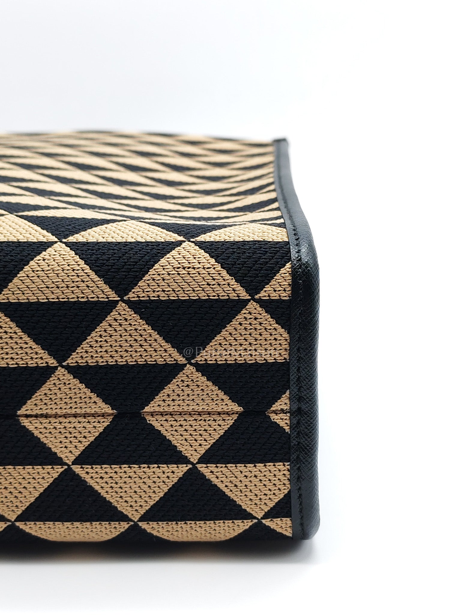 1BA356 Jacquard Triangolo Symbole Canvas Tote Bag | Purse Maison Luxury Bags Shop