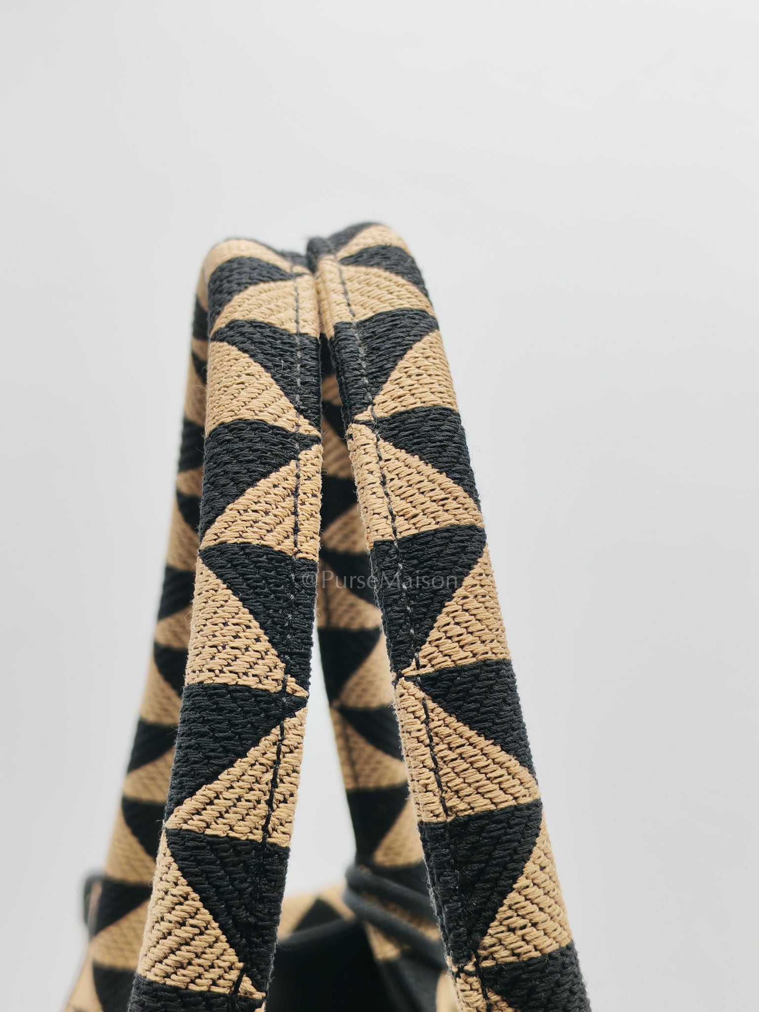 1BA356 Jacquard Triangolo Symbole Canvas Tote Bag | Purse Maison Luxury Bags Shop