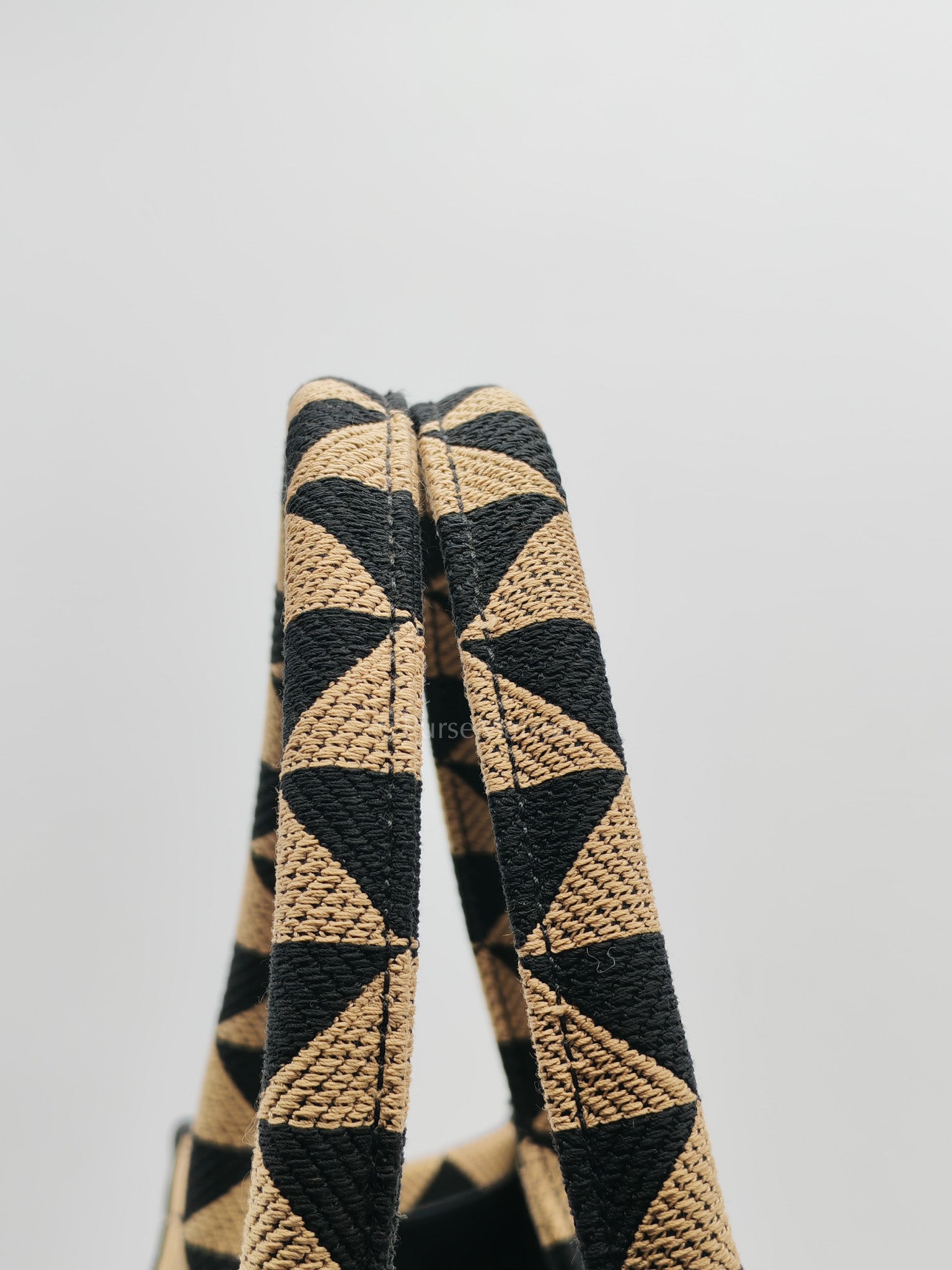 1BA356 Jacquard Triangolo Symbole Canvas Tote Bag | Purse Maison Luxury Bags Shop