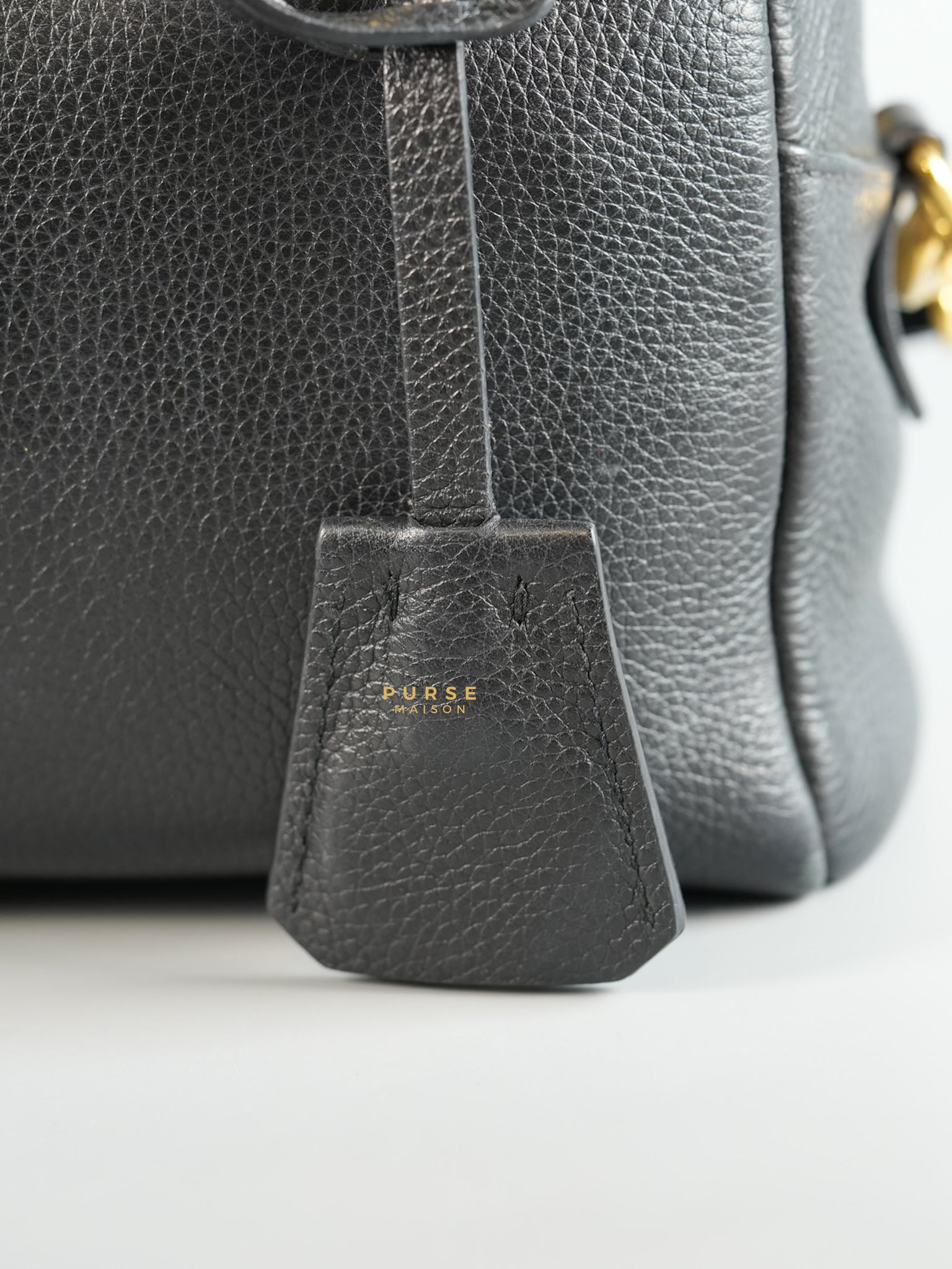 1BB108 Bauletto in Pelle Vitello Phenix Nero Bag | Purse Maison Luxury Bags Shop