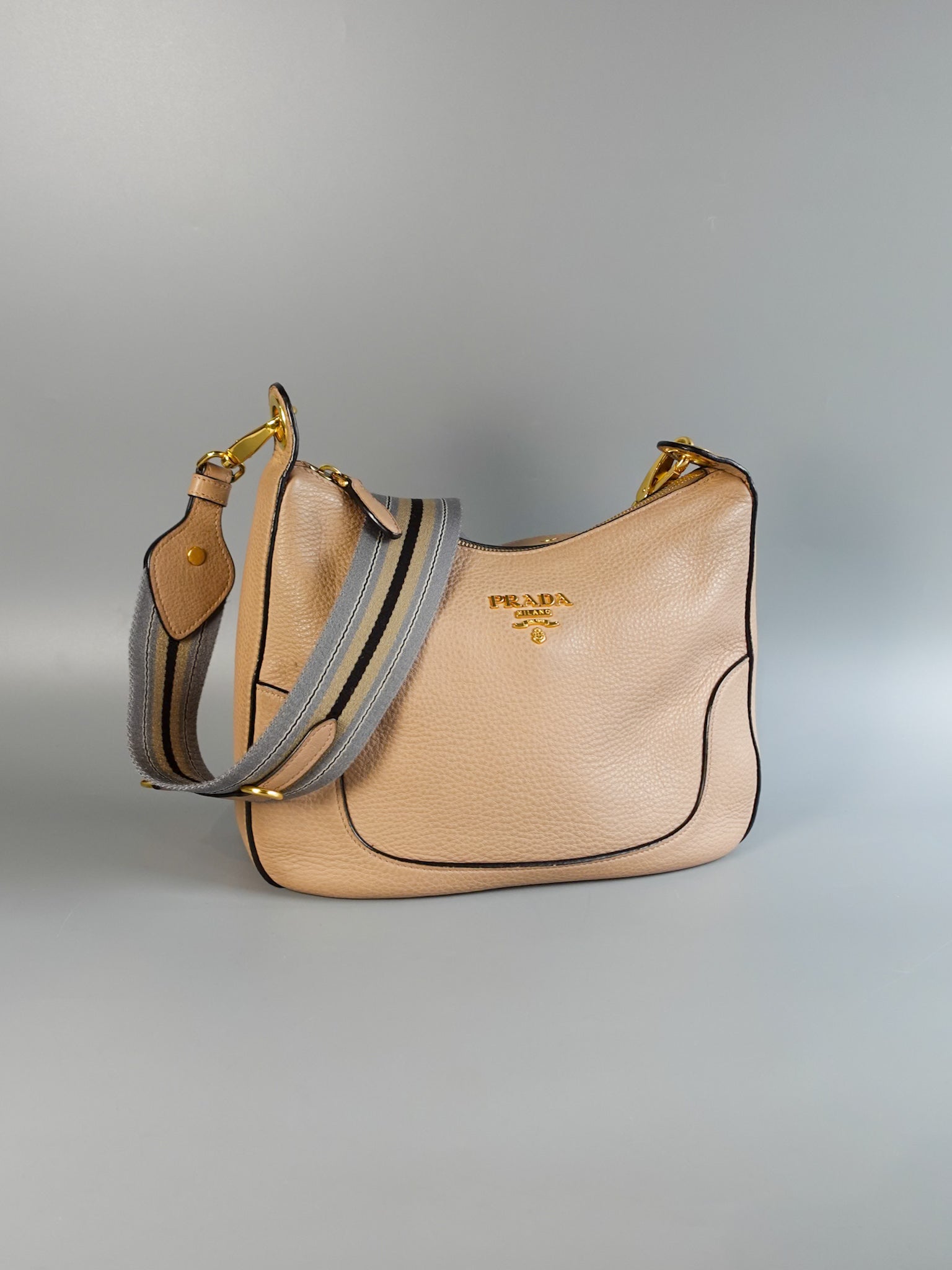 1BC052 Vitello Phenix Cammeo Leather and Gold Hardware Bag | Purse Maison Luxury Bags Shop