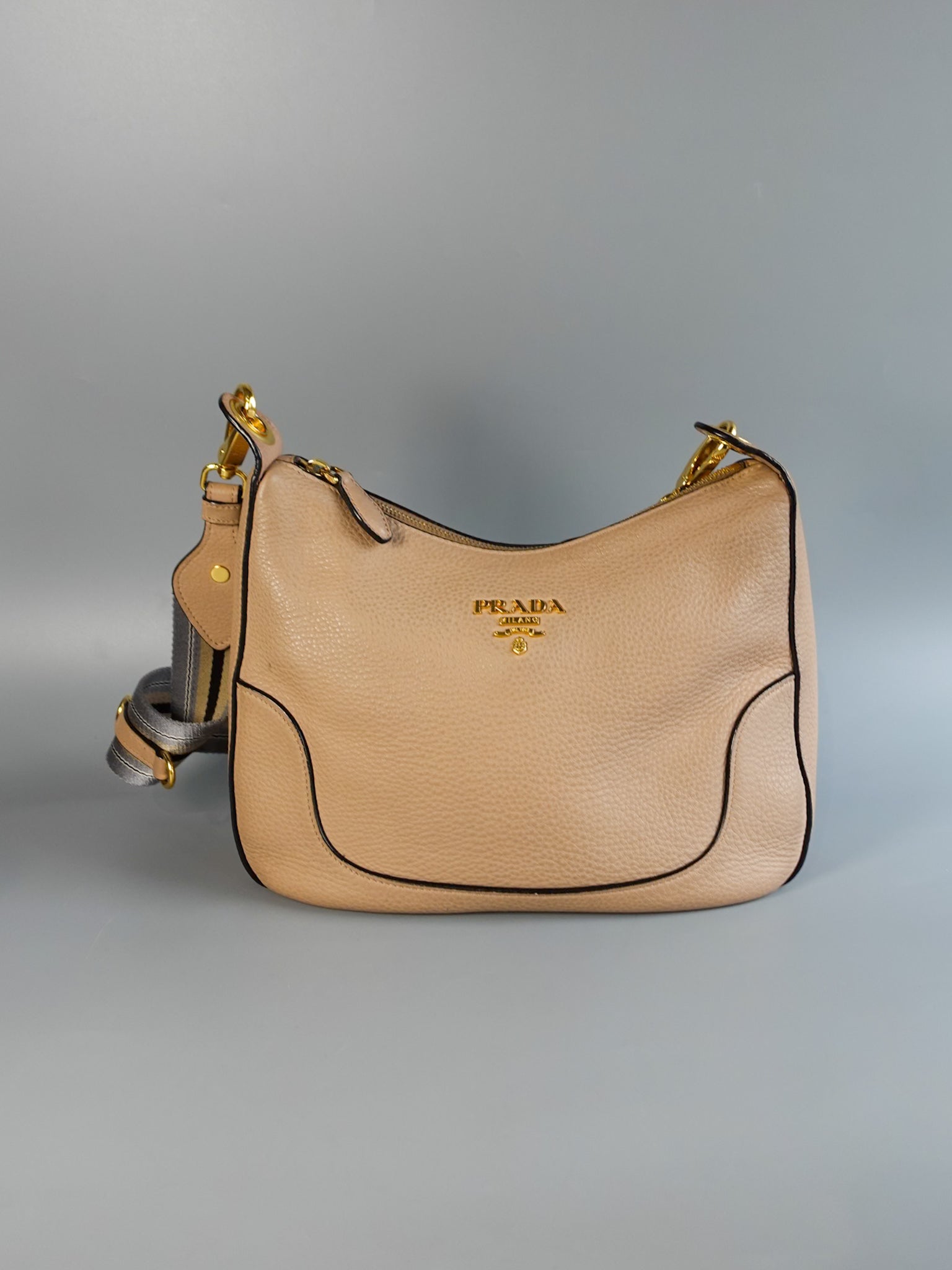 1BC052 Vitello Phenix Cammeo Leather and Gold Hardware Bag | Purse Maison Luxury Bags Shop