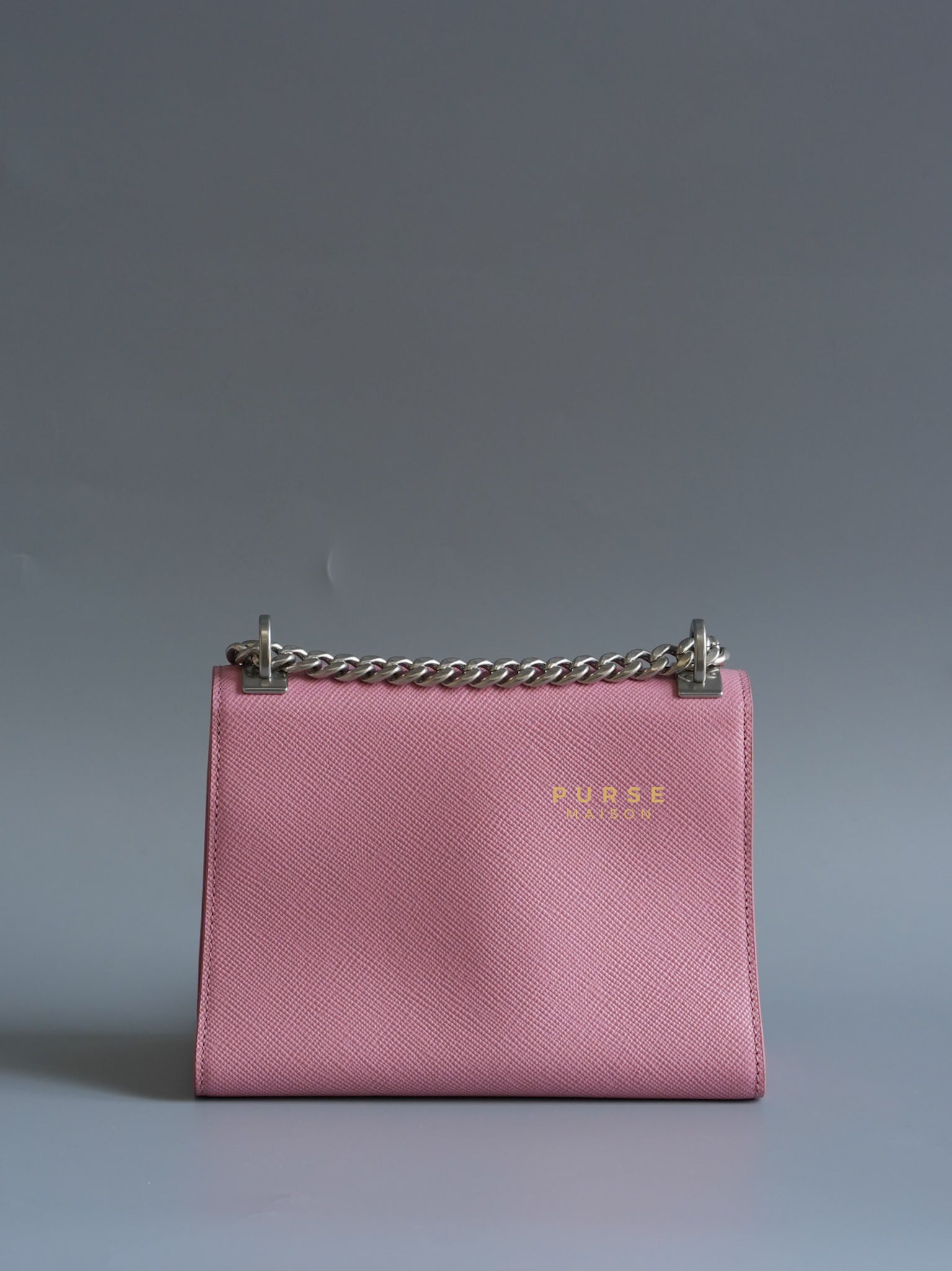 1BD127 Saffiano Pink Identity Chain Strap Bag | Purse Maison Luxury Bags Shop