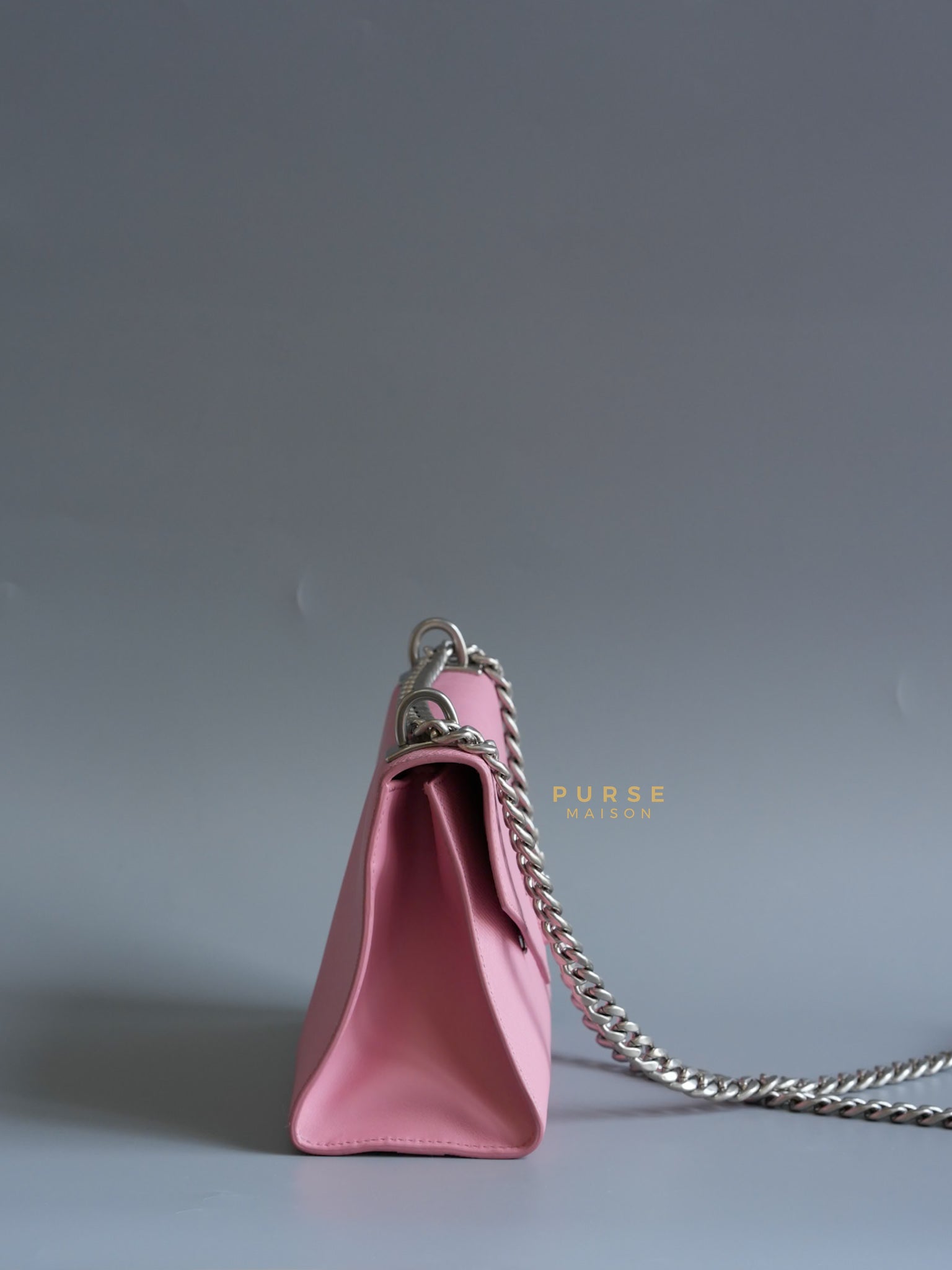 1BD127 Saffiano Pink Identity Chain Strap Bag | Purse Maison Luxury Bags Shop