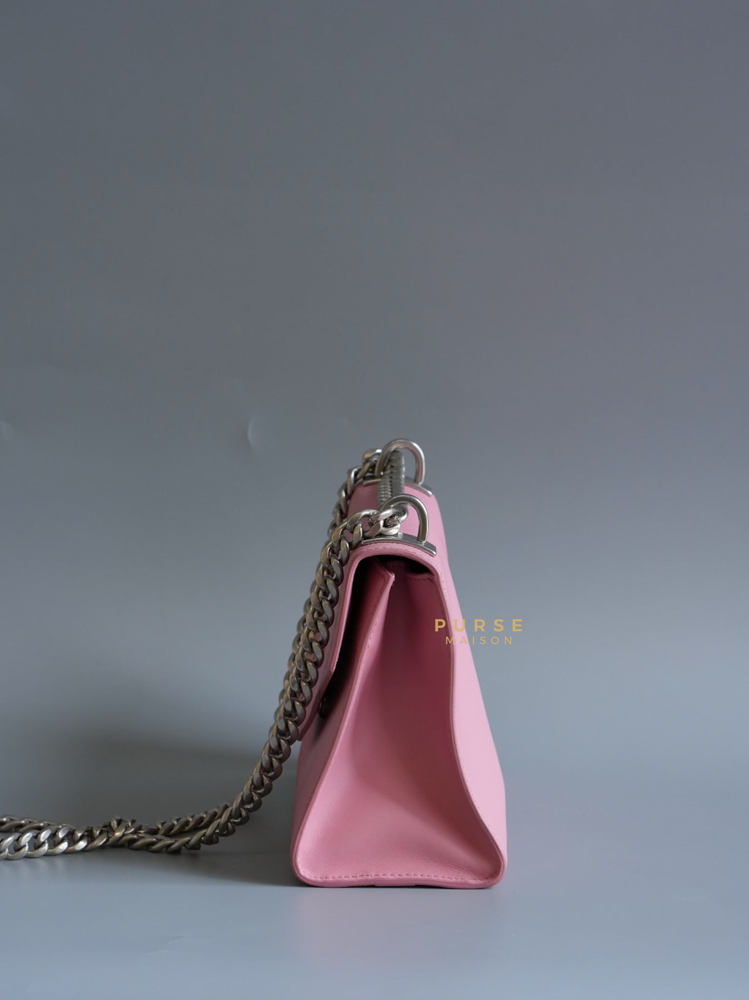 1BD127 Saffiano Pink Identity Chain Strap Bag | Purse Maison Luxury Bags Shop