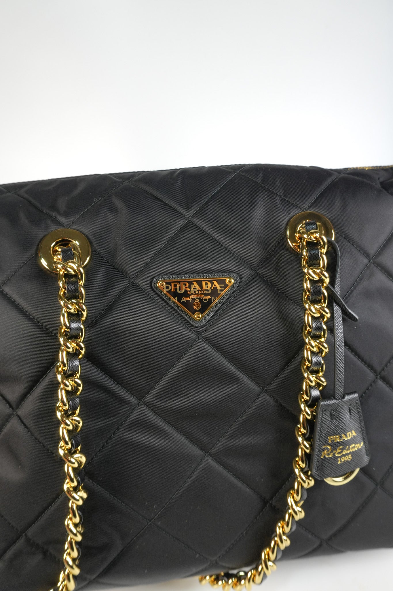 1BG467 Re-Edition 1995 Black Re-Nylon Large Tote Bag | Purse Maison Luxury Bags Shop