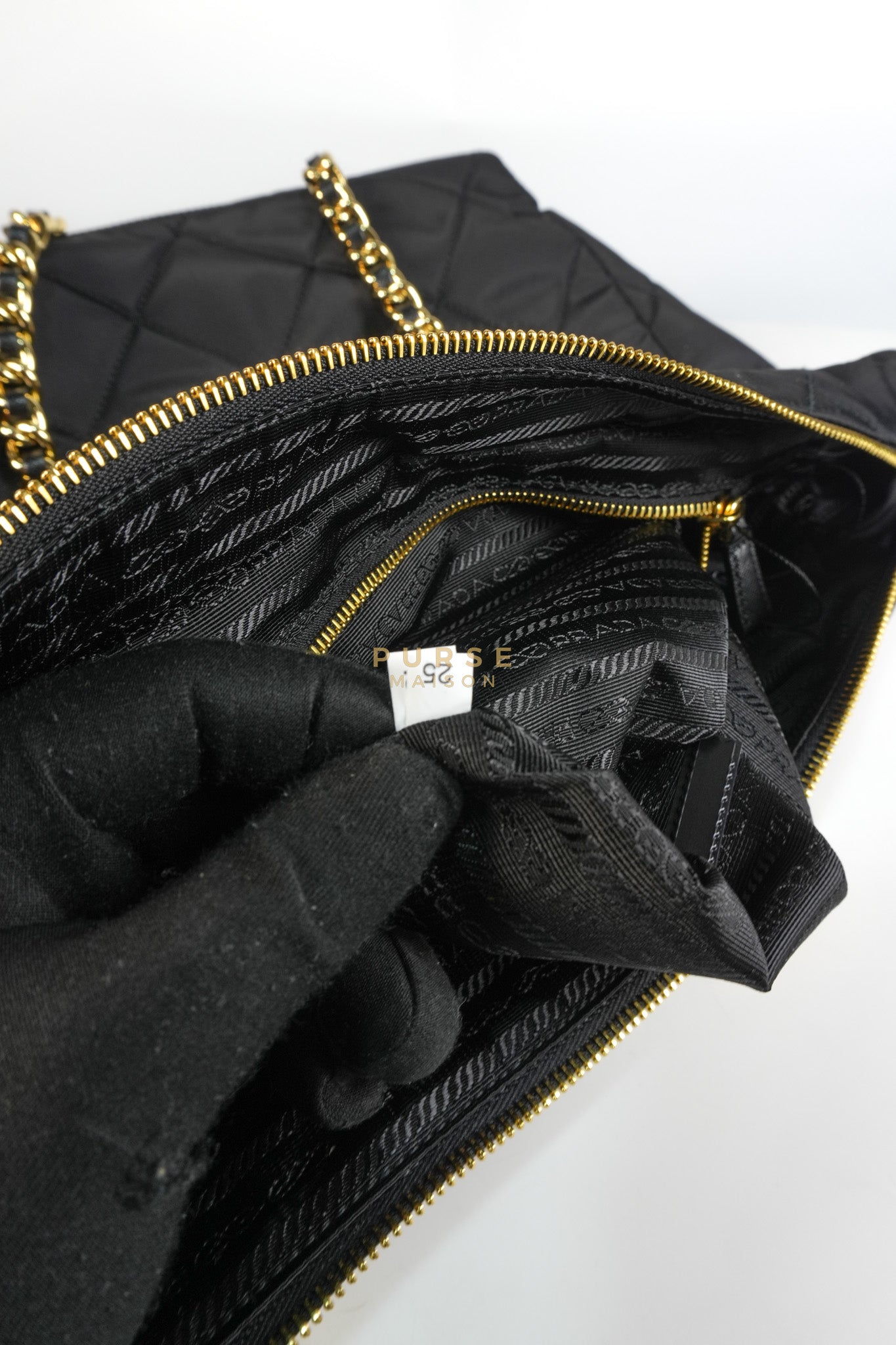 1BG467 Re-Edition 1995 Black Re-Nylon Large Tote Bag | Purse Maison Luxury Bags Shop