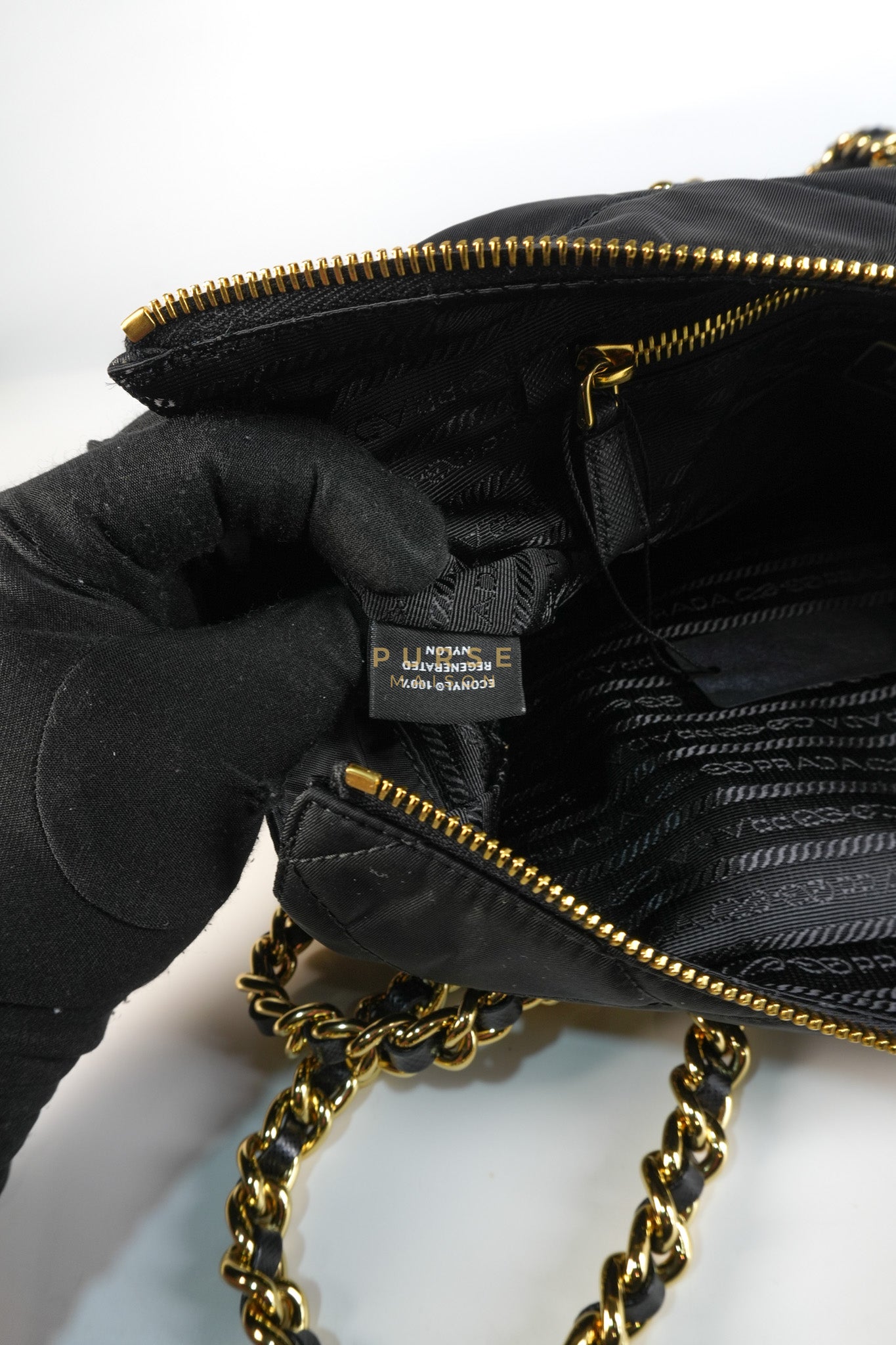 1BG467 Re-Edition 1995 Black Re-Nylon Large Tote Bag | Purse Maison Luxury Bags Shop