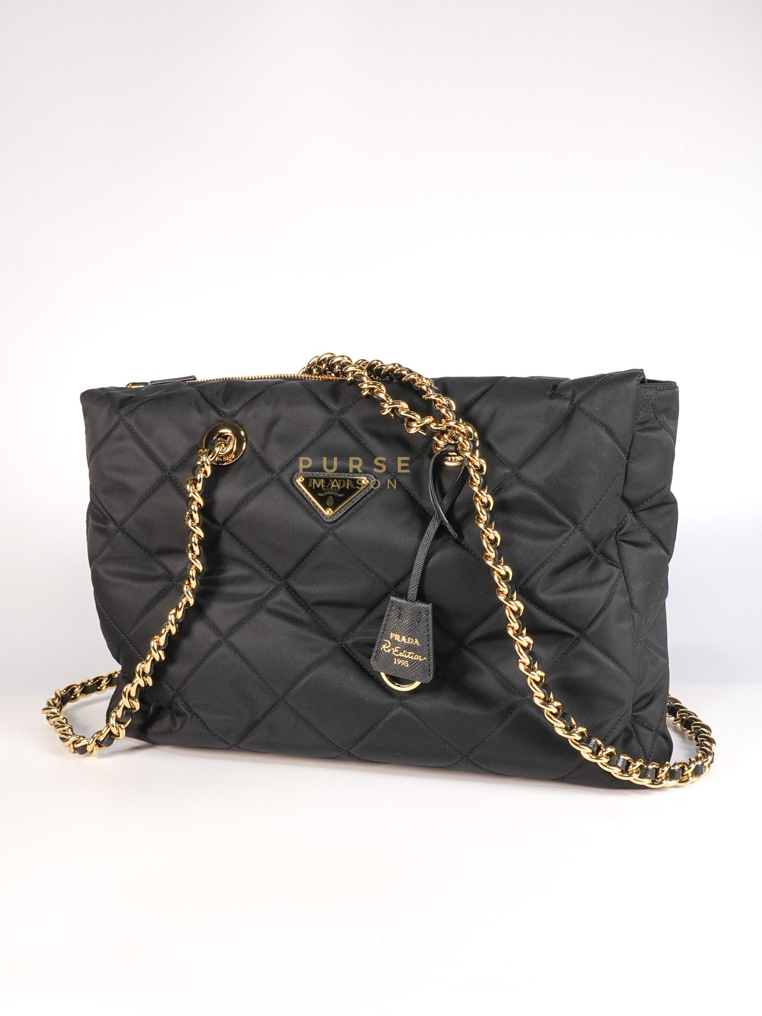 1BG467 Re-Edition 1995 Black Re-Nylon Large Tote Bag | Purse Maison Luxury Bags Shop