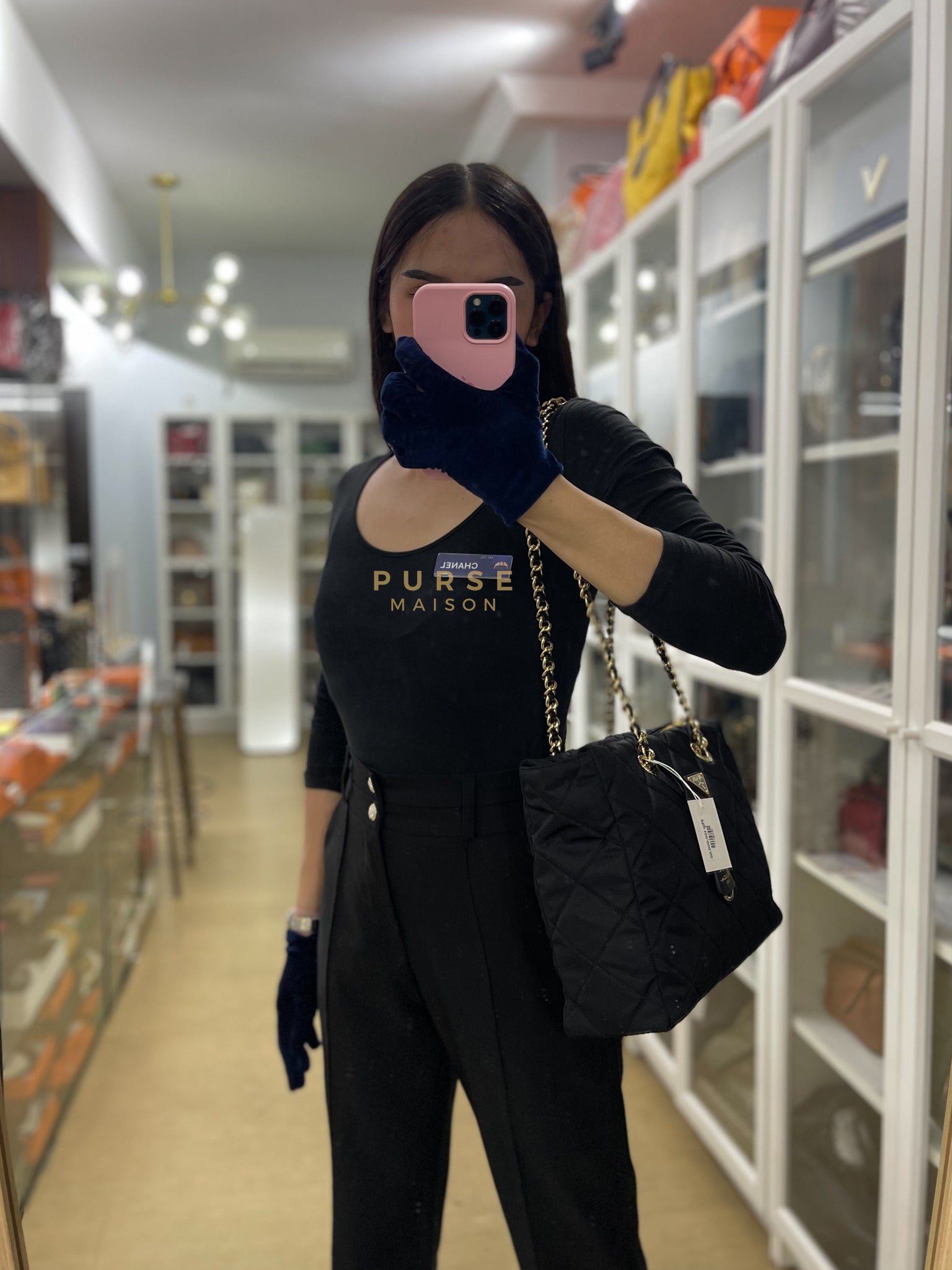 1BG467 Re-Edition 1995 Black Re-Nylon Large Tote Bag | Purse Maison Luxury Bags Shop