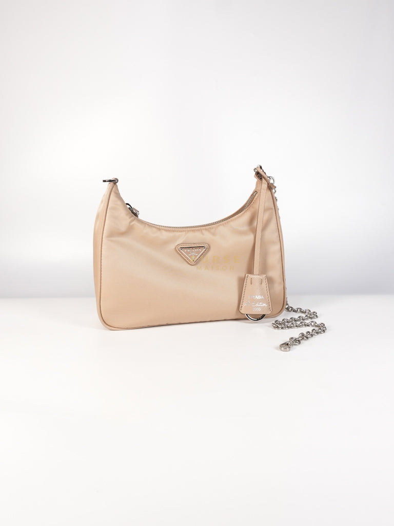 1BH204 Re-edition 2005 Multi Pochette in Cammeo Tessuto and Saffiano Leather | Purse Maison Luxury Bags Shop
