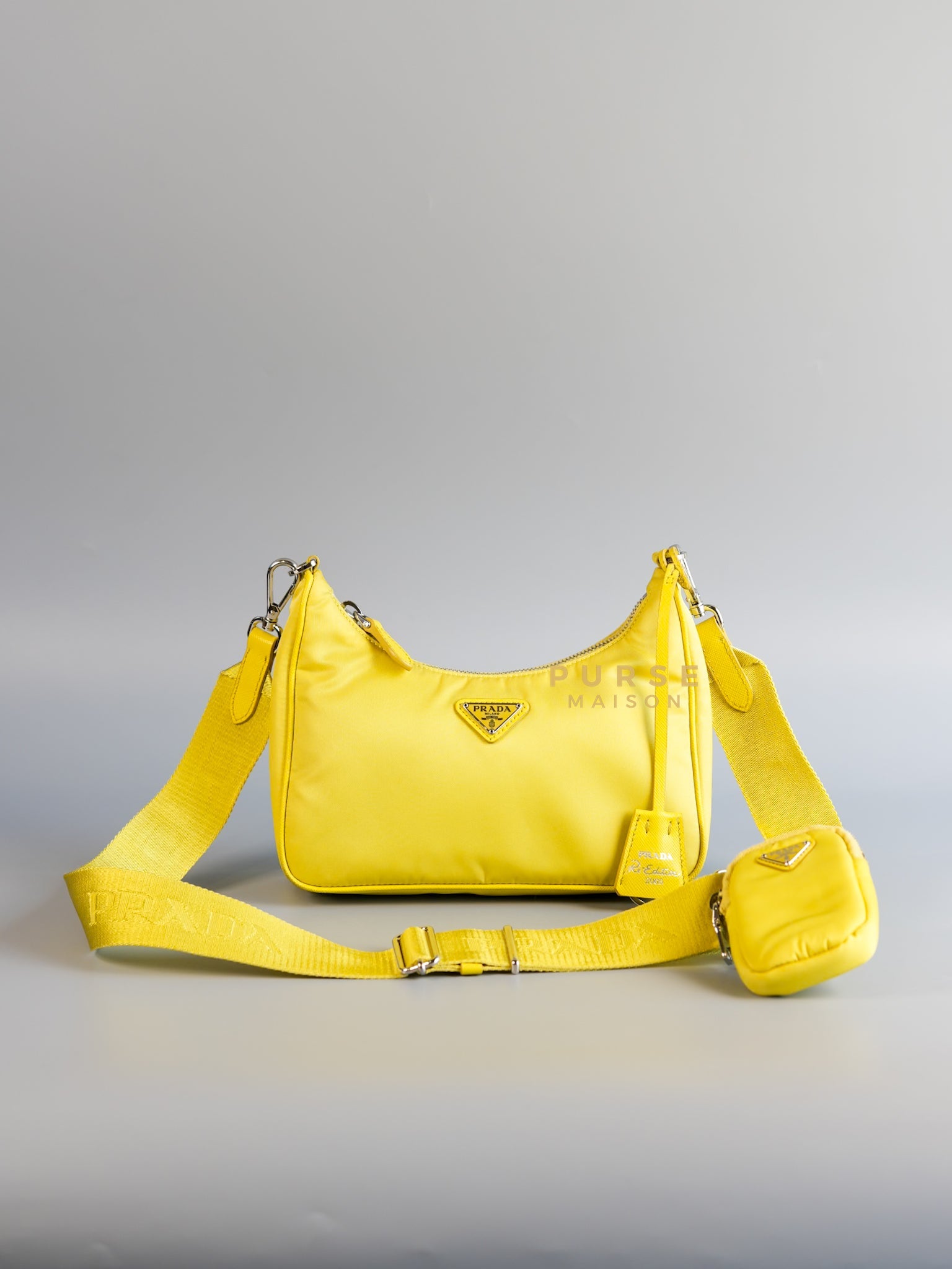 Re Edition 2005 Yellow Prada Shoulder Bag 1BH204 Re-edition 2005
