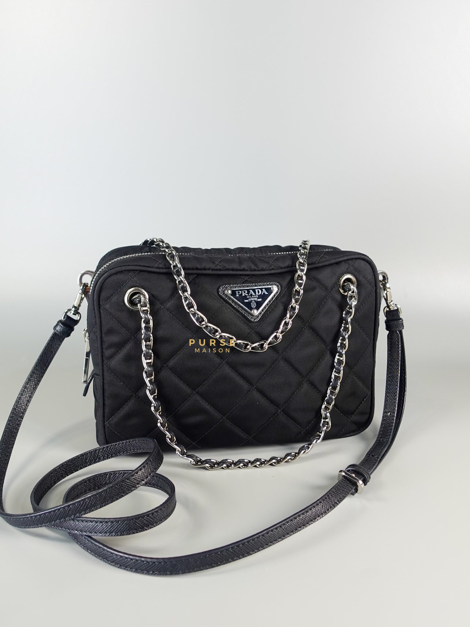 1BH910 Re-edition Nylon Quilted Tessuto Triangle Logo Crossbody Bag | Purse Maison Luxury Bags Shop