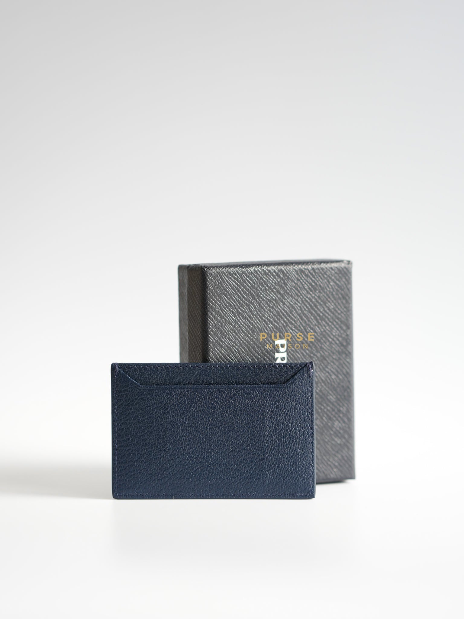 1MC208 Portacarte Card Holder (Navy Blue) | Purse Maison Luxury Bags Shop