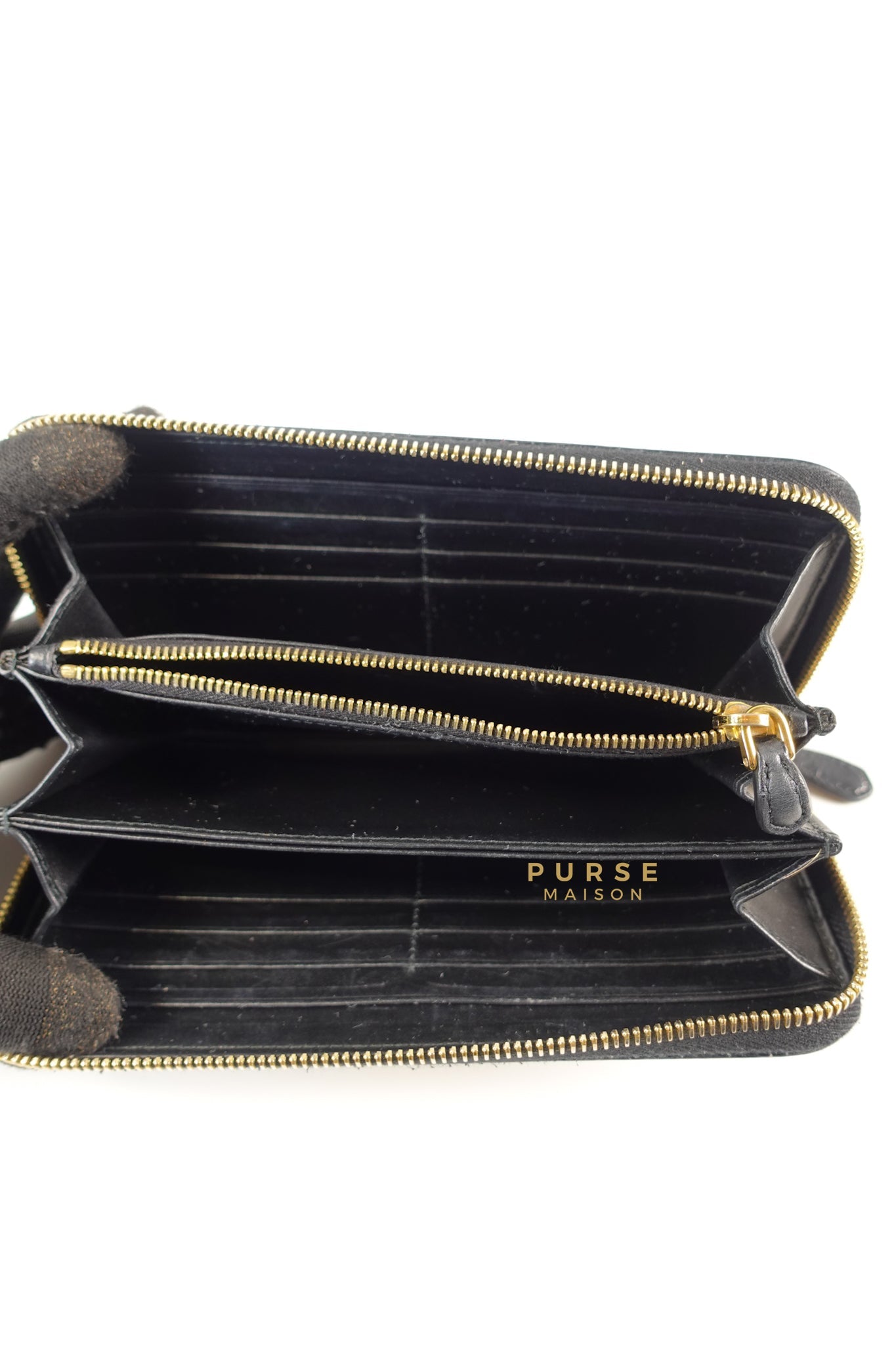 1ML506 Vitello Move Nero Zipped Long Wallet | Purse Maison Luxury Bags Shop