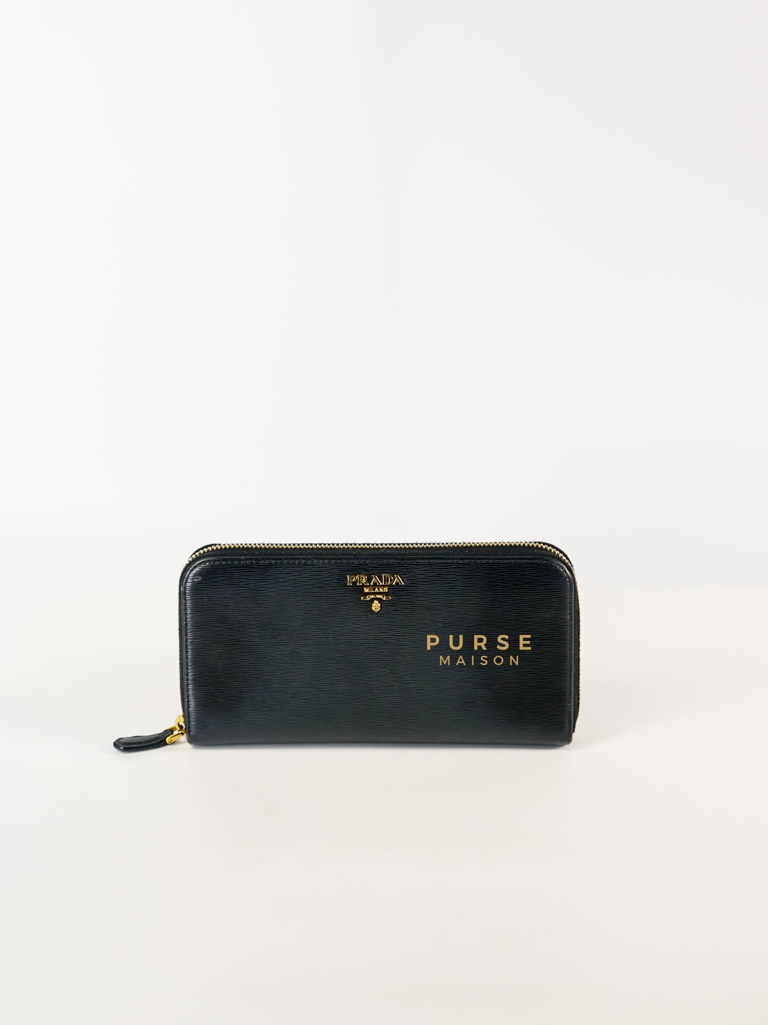 1ML506 Vitello Move Nero Zipped Long Wallet | Purse Maison Luxury Bags Shop
