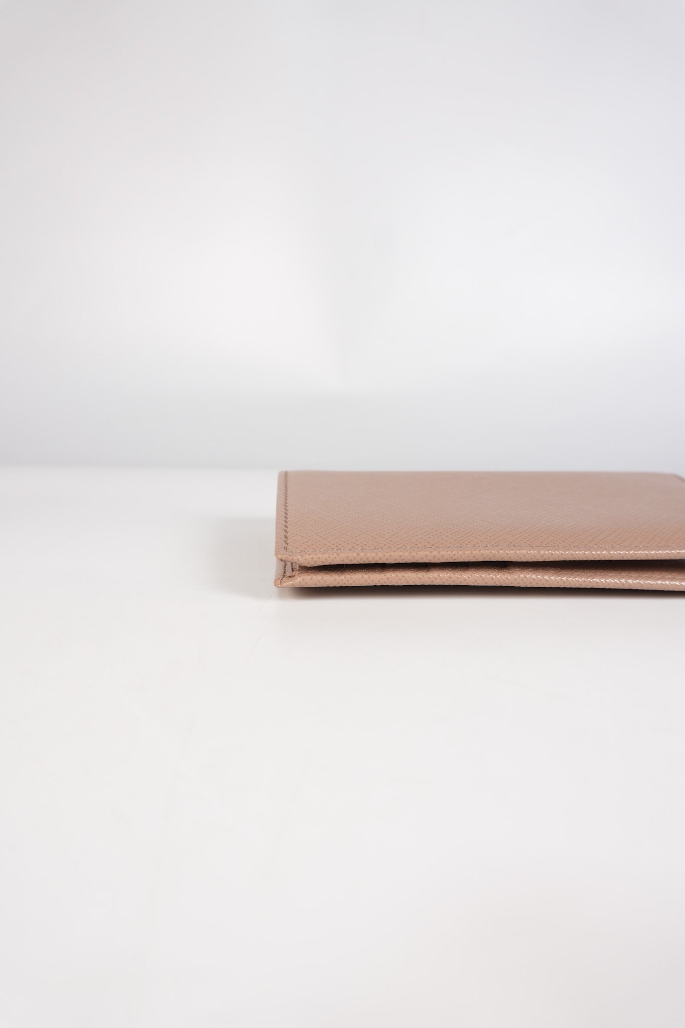 1MV020 Card Holder in Cipria/Beige Saffiano Leather | Purse Maison Luxury Bags Shop