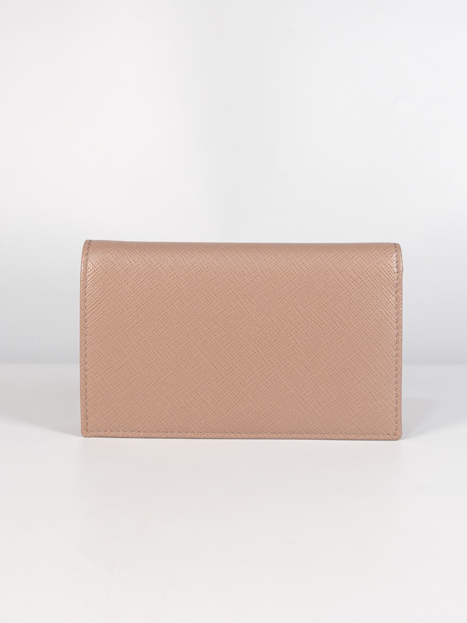 1MV020 Card Holder in Cipria/Beige Saffiano Leather | Purse Maison Luxury Bags Shop