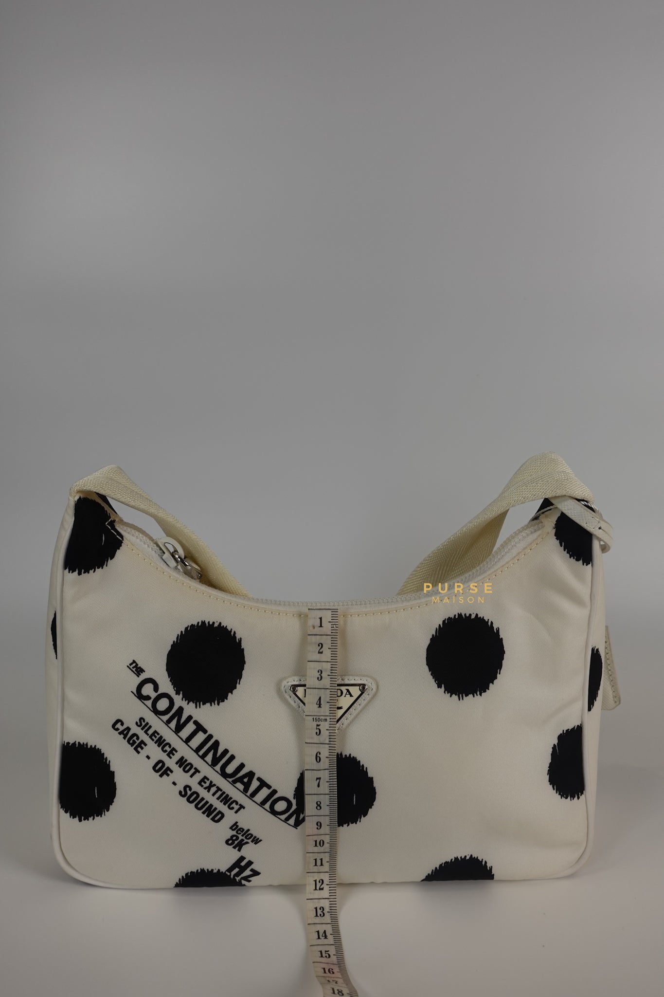 1NE515 Re-edition 2000 Polka-dot Tessuto Nylon White Bag | Purse Maison Luxury Bags Shop