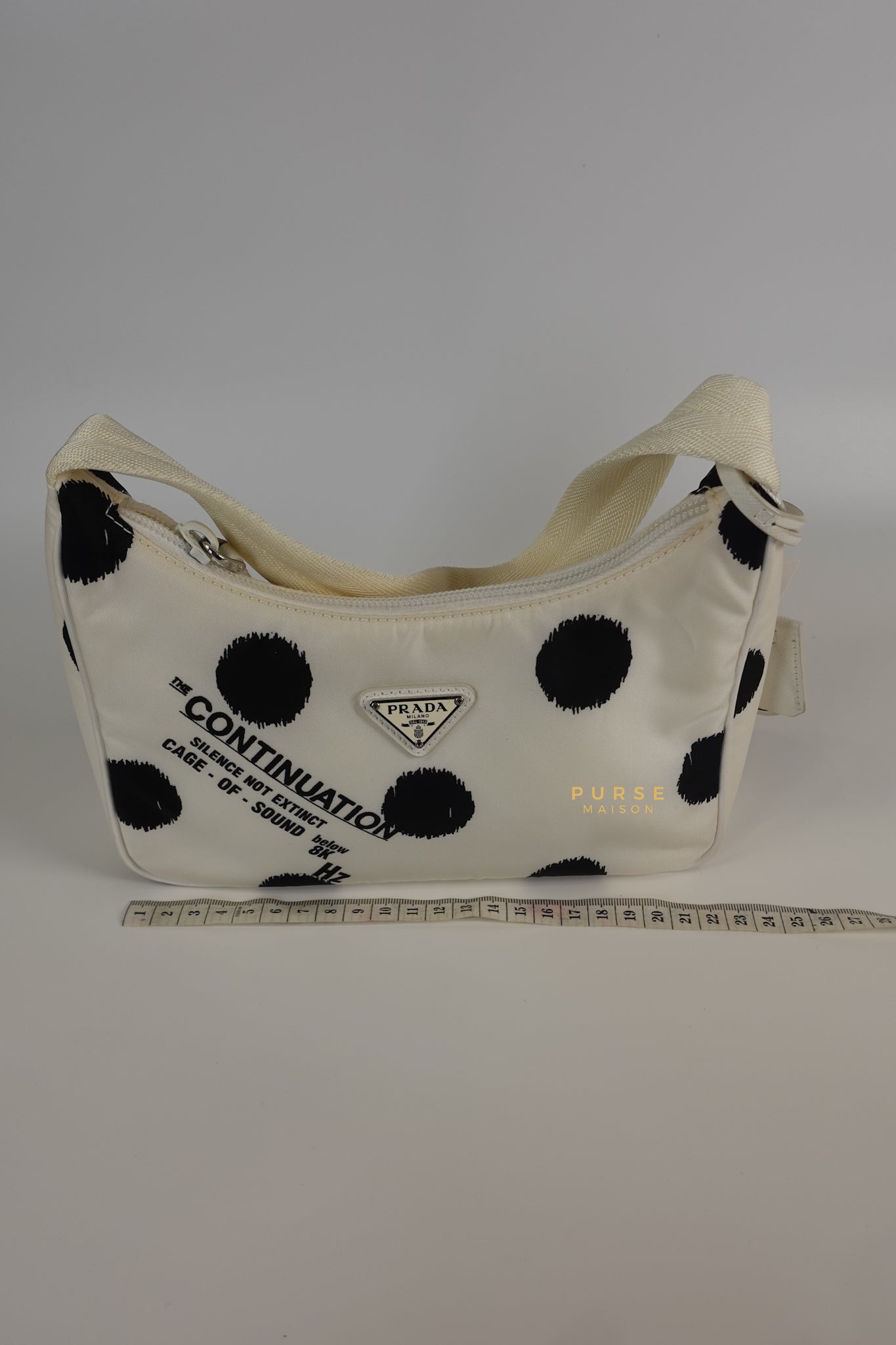 1NE515 Re-edition 2000 Polka-dot Tessuto Nylon White Bag | Purse Maison Luxury Bags Shop