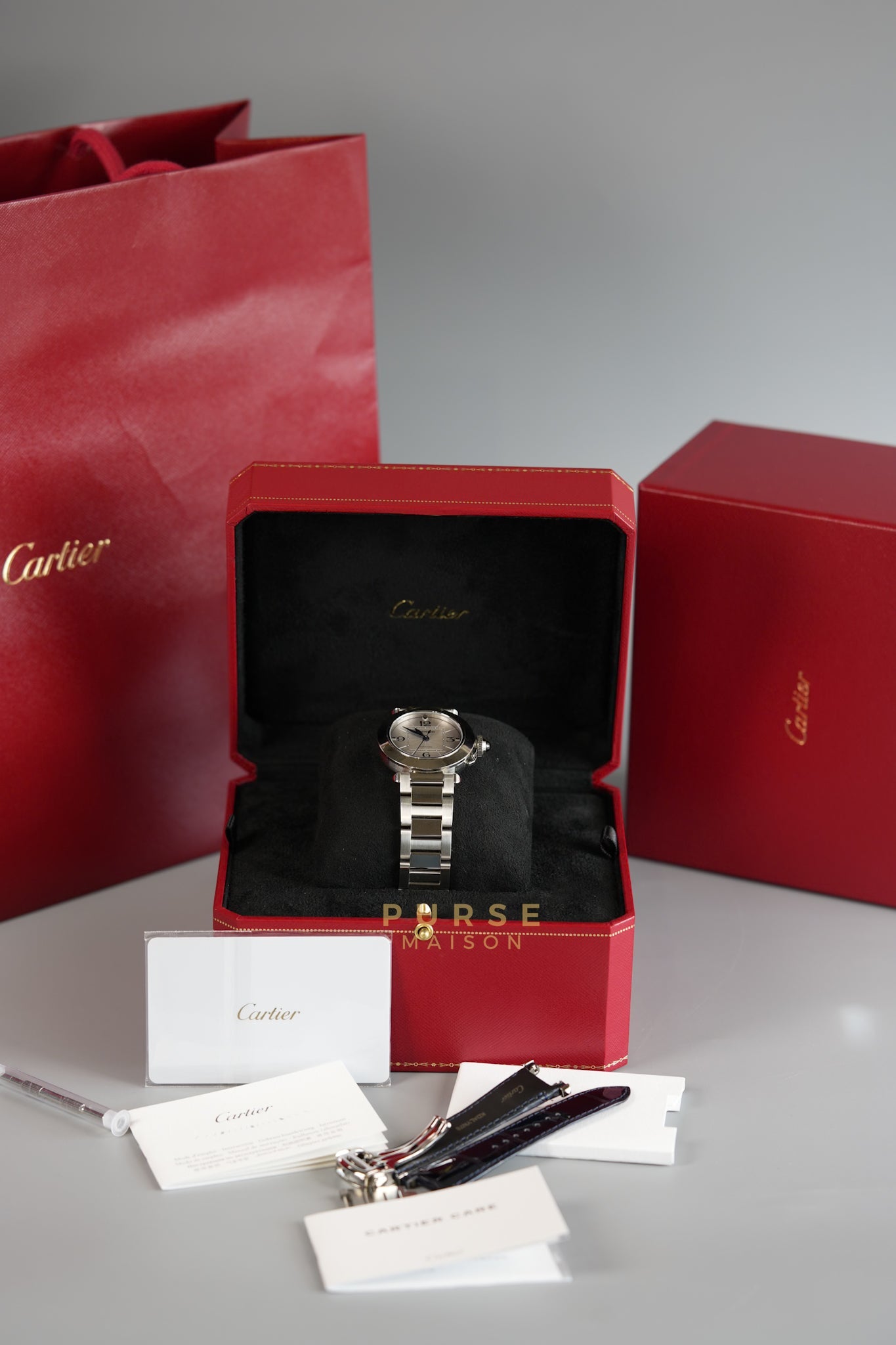 2024 Pasha de Cartier Stainless Steel Watch 35mm (Automatic Movement) | Purse Maison Luxury Bags Shop