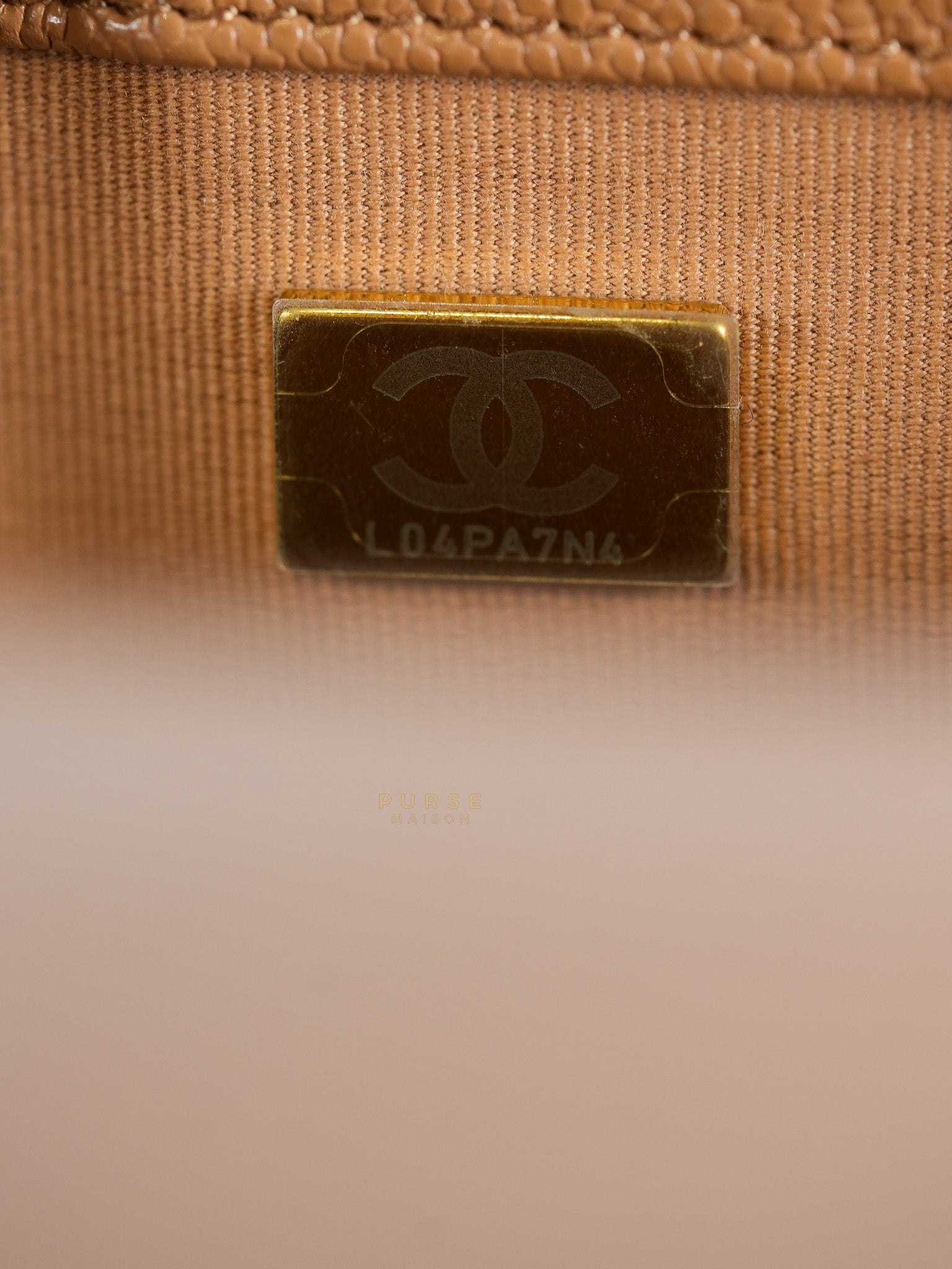 21K Le Boy Old Medium in Brown Quilted Caviar Leather & Light Gold Hardware(Microchip) | Purse Maison Luxury Bags Shop