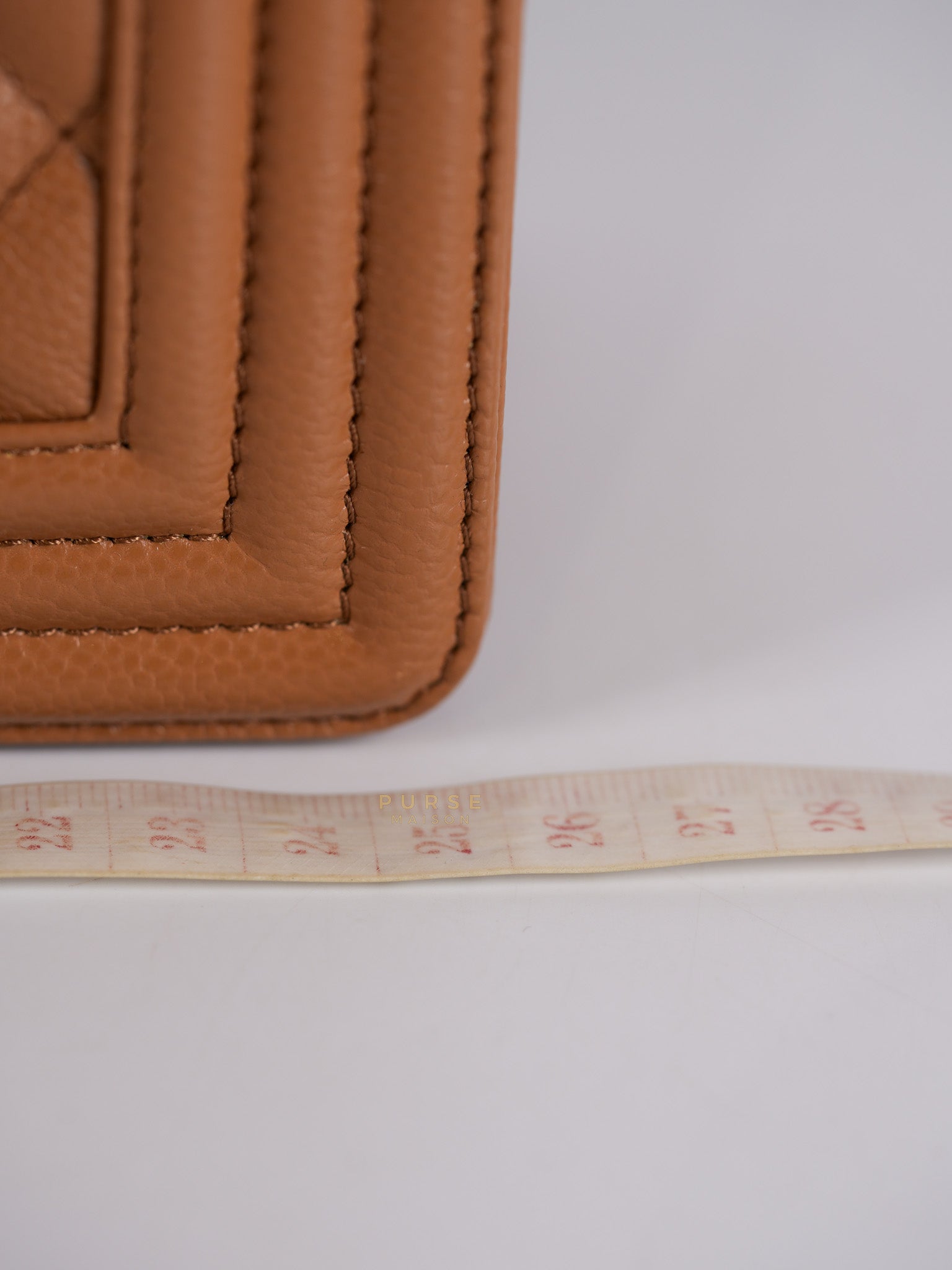 21K Le Boy Old Medium in Brown Quilted Caviar Leather & Light Gold Hardware(Microchip) | Purse Maison Luxury Bags Shop