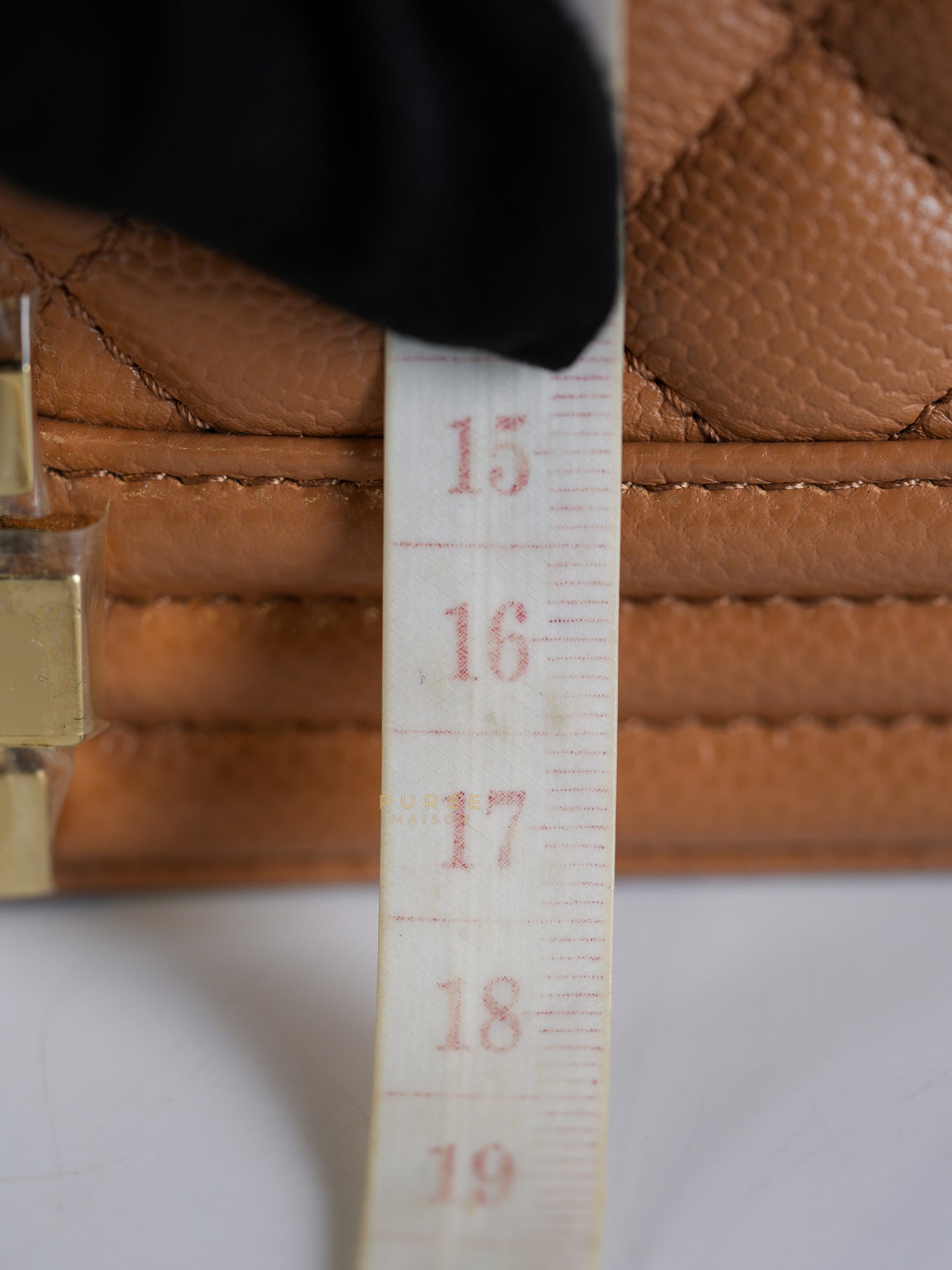 21K Le Boy Old Medium in Brown Quilted Caviar Leather & Light Gold Hardware(Microchip) | Purse Maison Luxury Bags Shop
